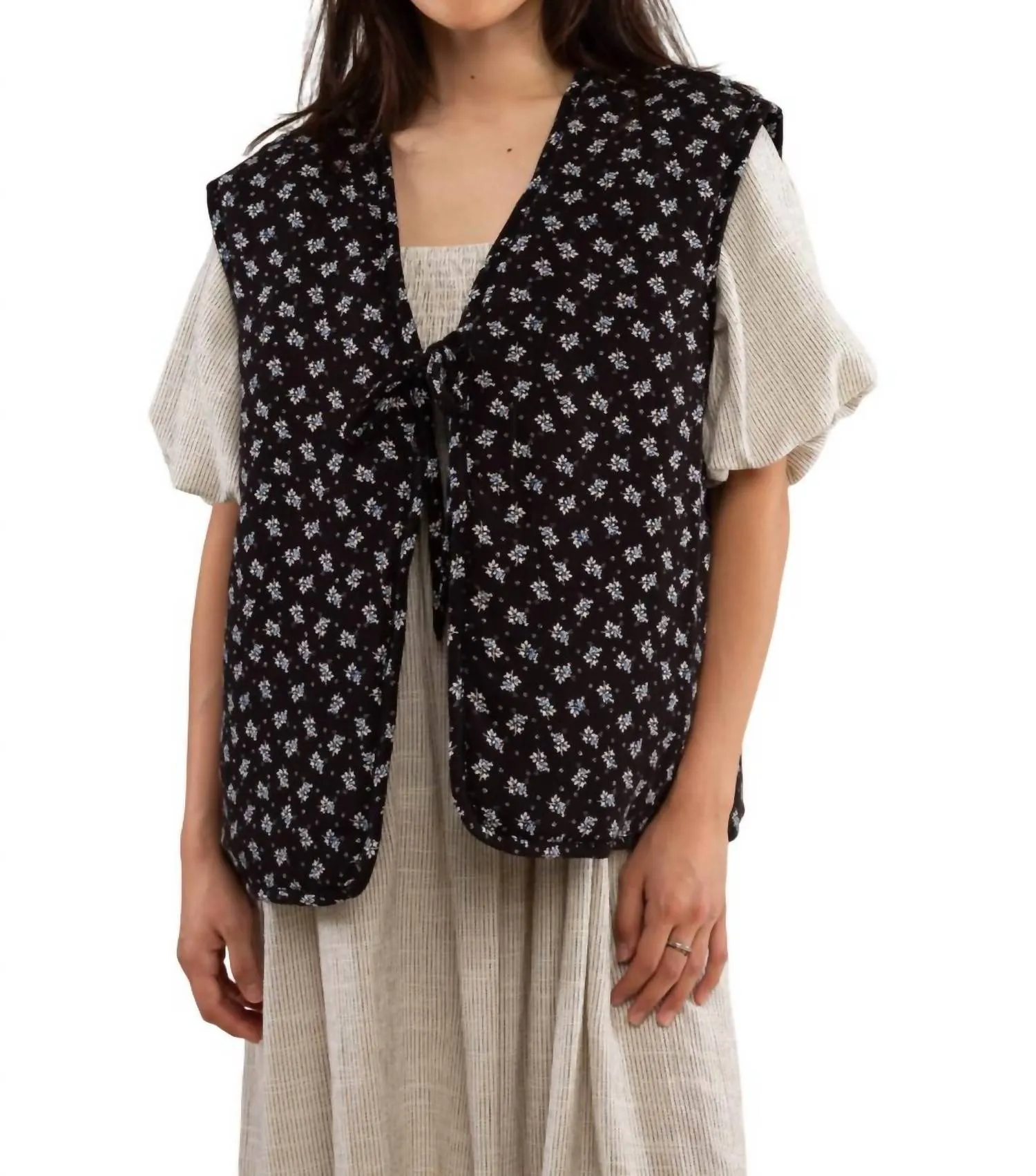 Nubi Quilted Vest In Black