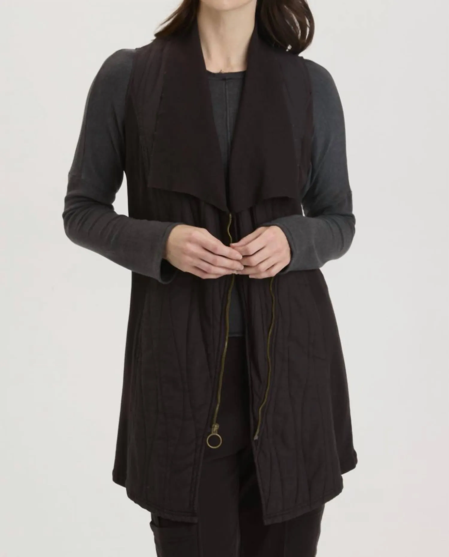 Oldrich Quilted Vest In Black