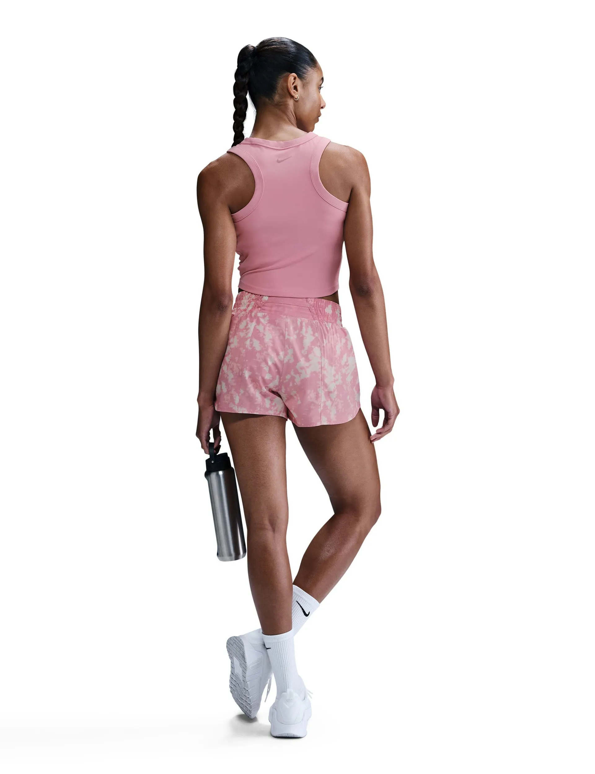 One Fitted Dri-FIT Cropped Tank Top - Elemental Pink/Black