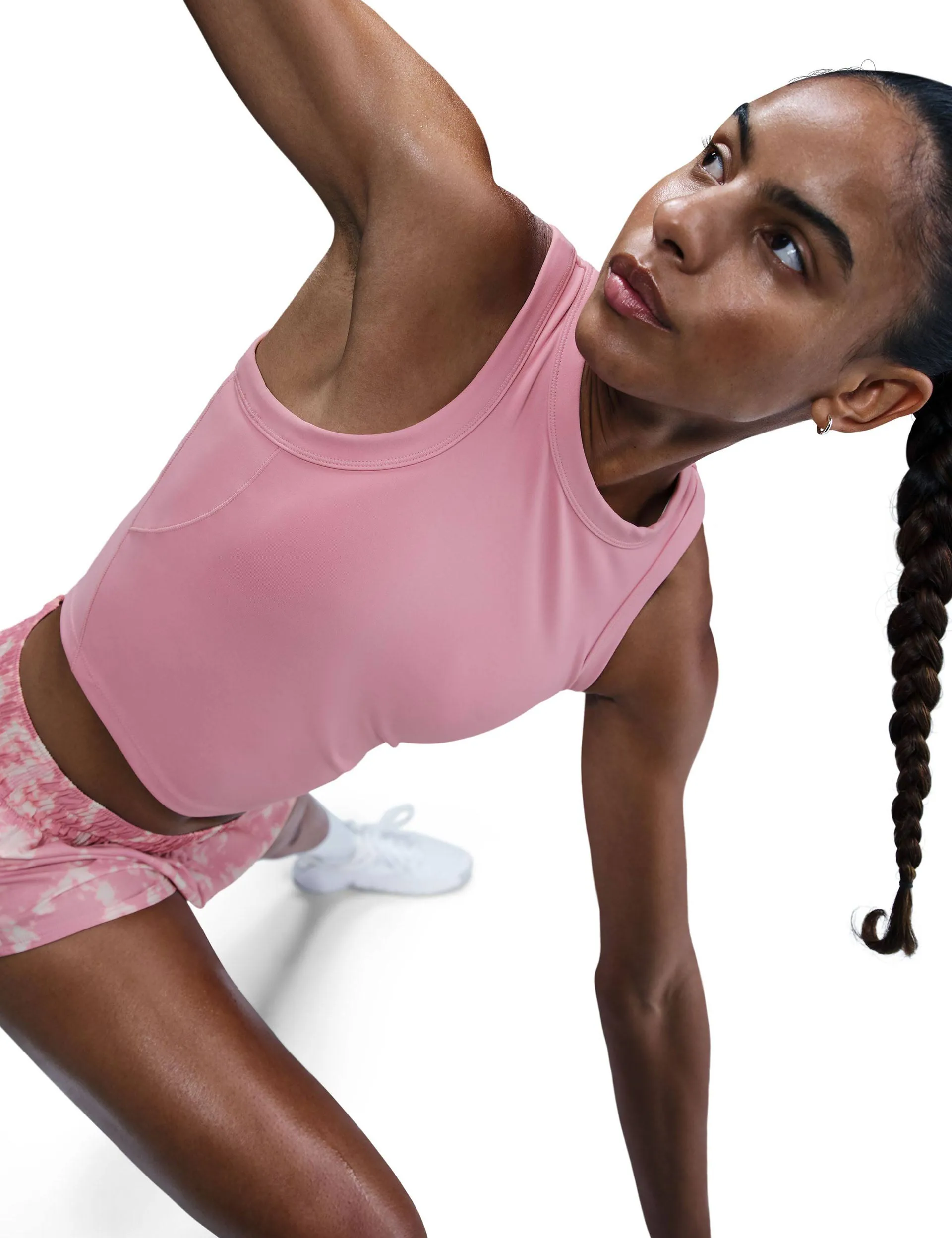 One Fitted Dri-FIT Cropped Tank Top - Elemental Pink/Black