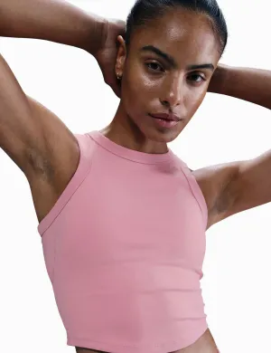 One Fitted Dri-FIT Cropped Tank Top - Elemental Pink/Black