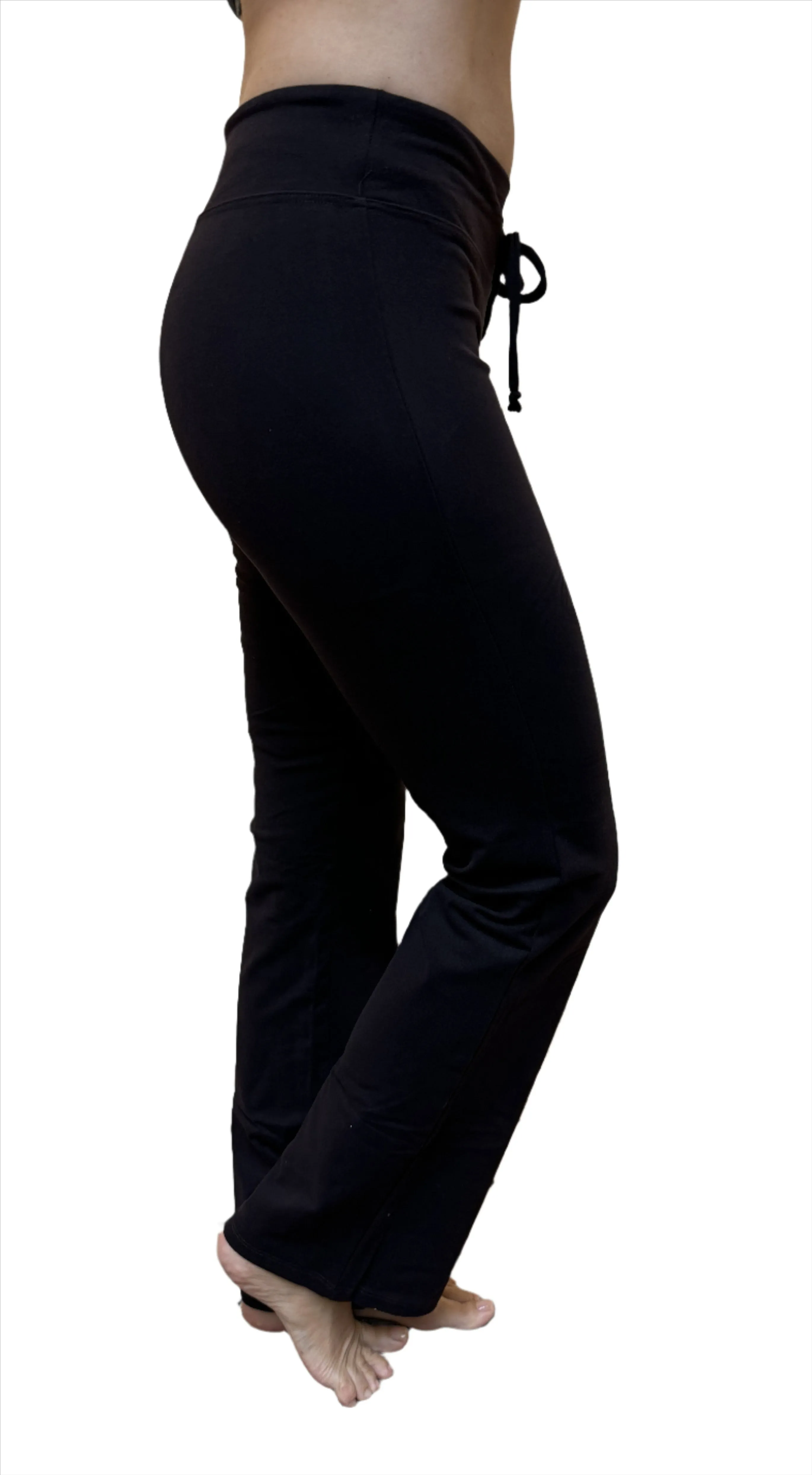 One Step Ahead Brushed Supplex Fitted Drawstring Bootcut Pant D222