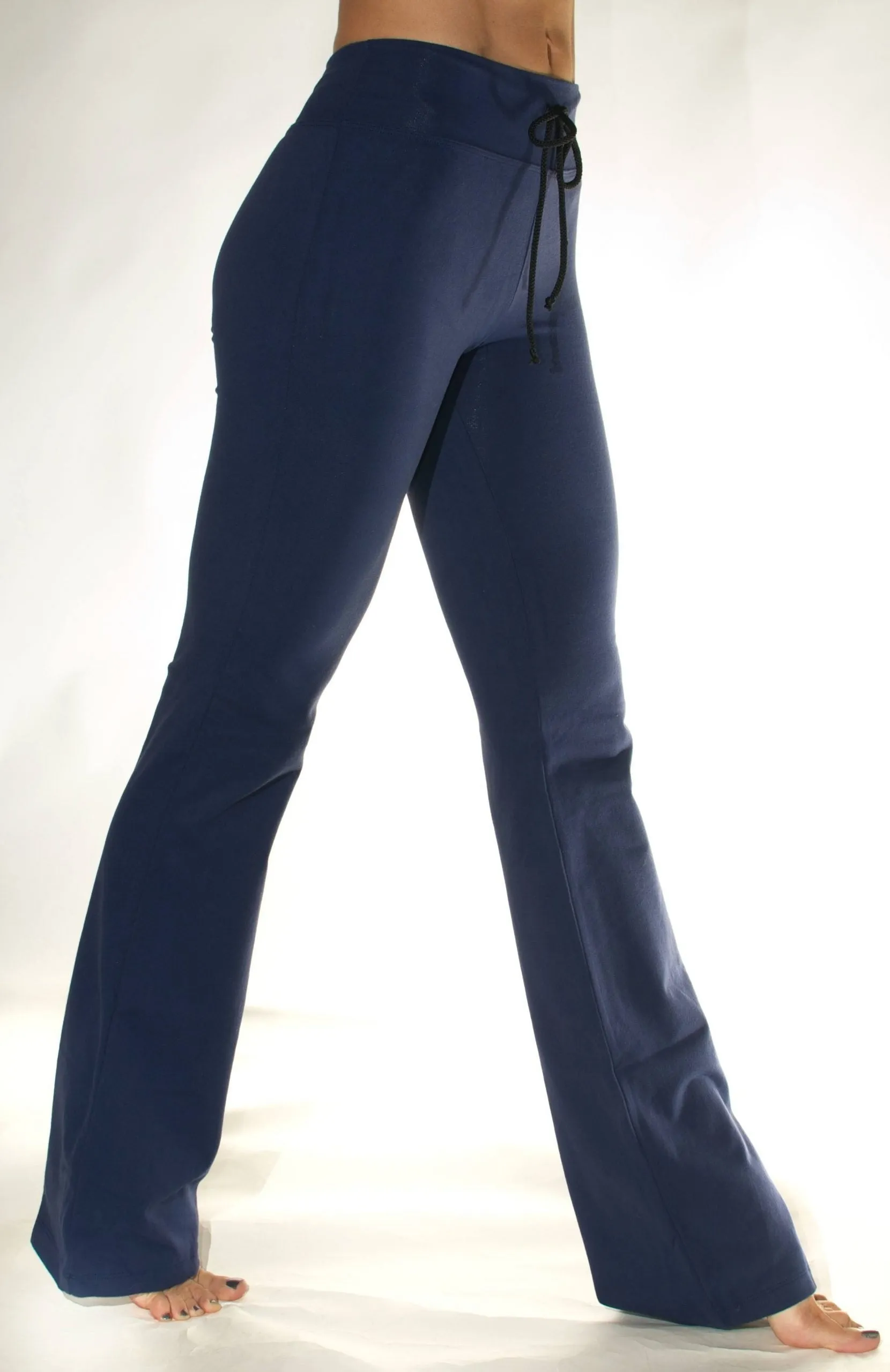 One Step Ahead Brushed Supplex Fitted Drawstring Bootcut Pant D222