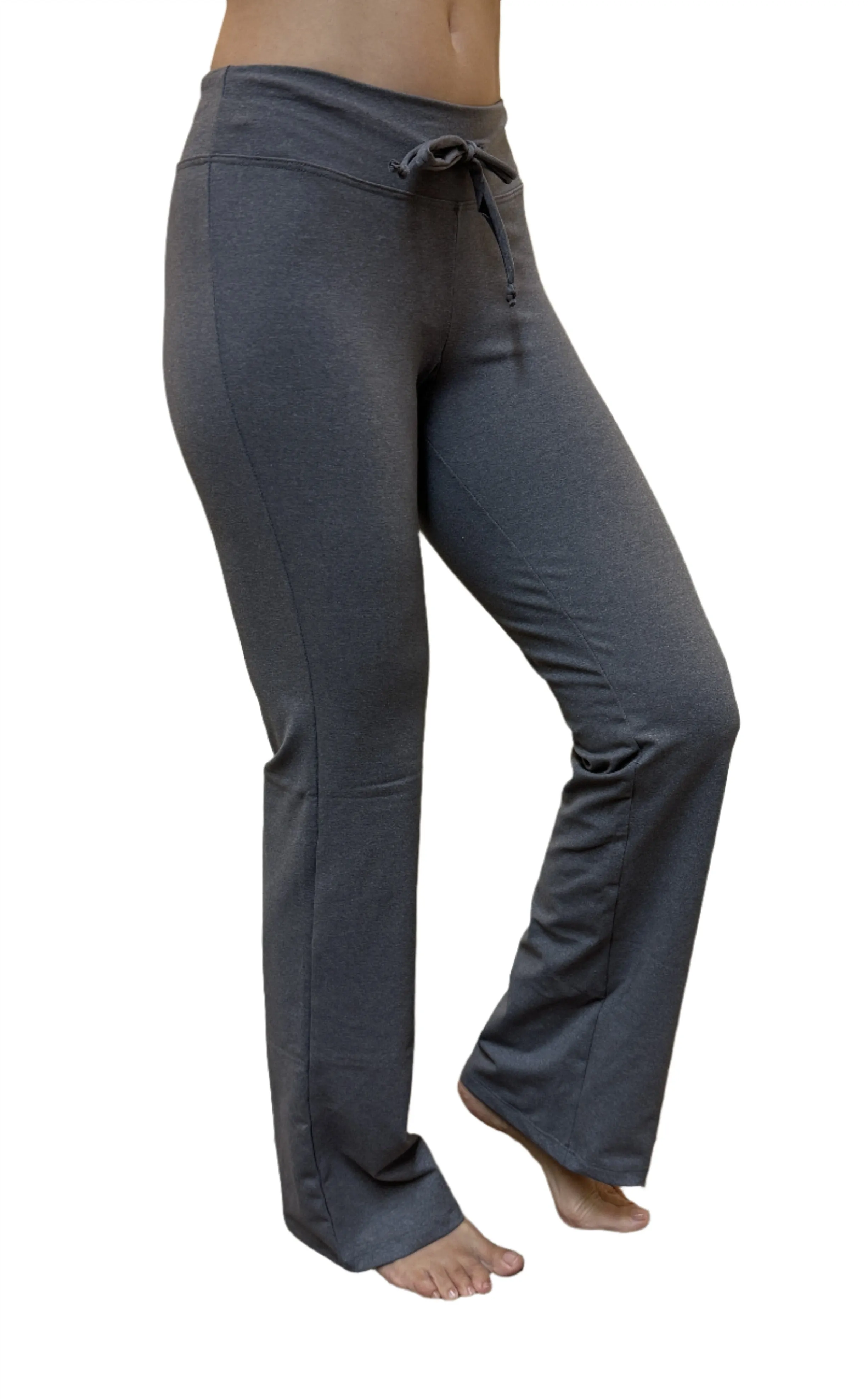 One Step Ahead Brushed Supplex Fitted Drawstring Bootcut Pant D222