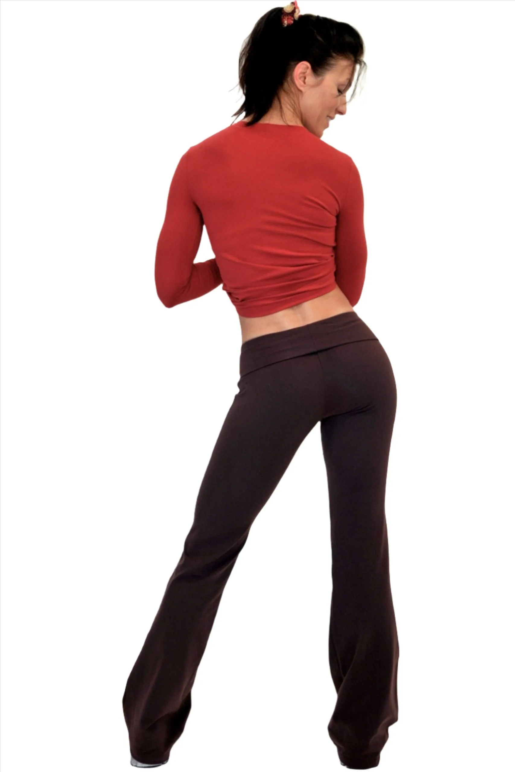 One Step Ahead Brushed Supplex Roll Down Bootcut Pant 20121