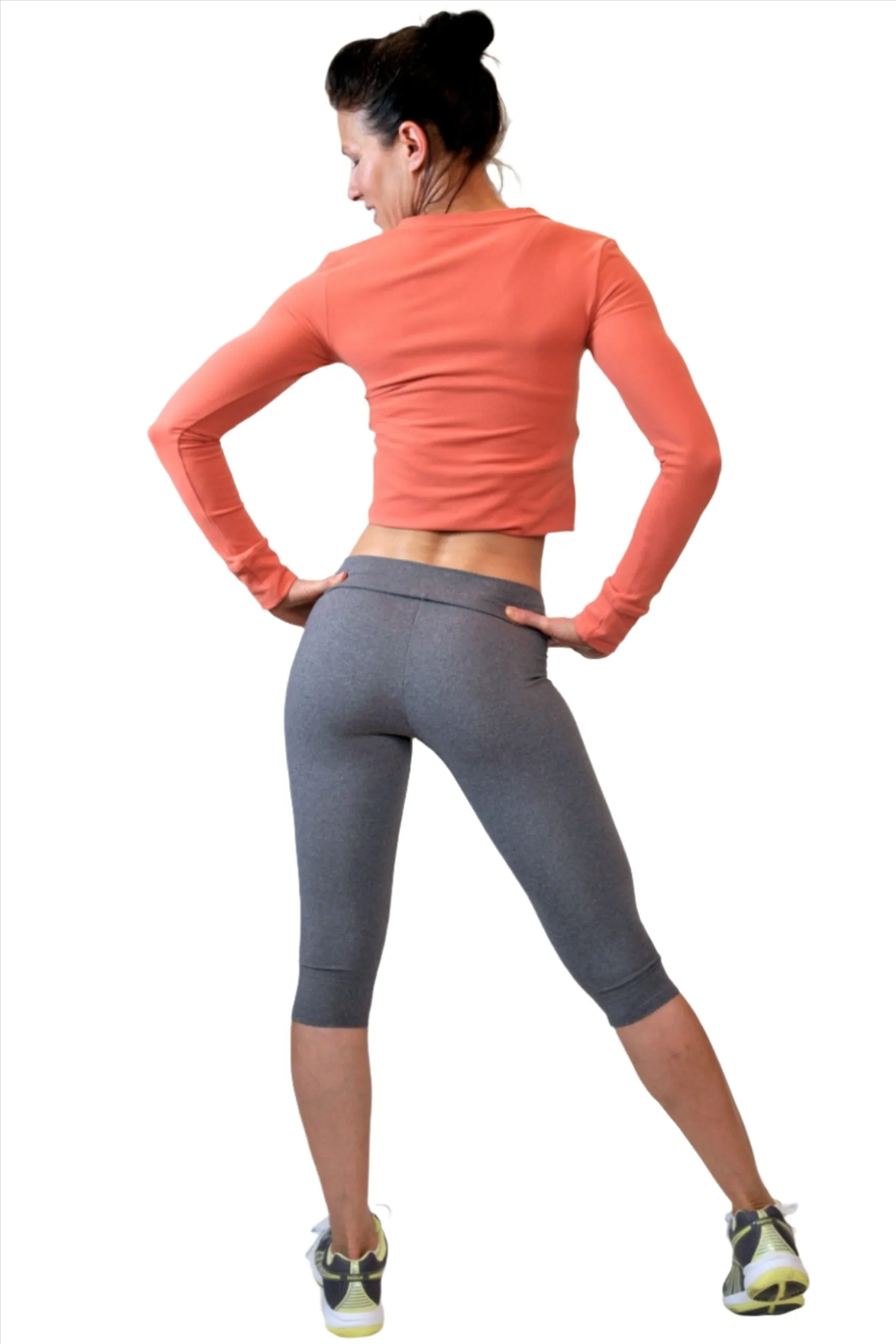 One Step Ahead Brushed Supplex V-Front Fitted Capri 201V