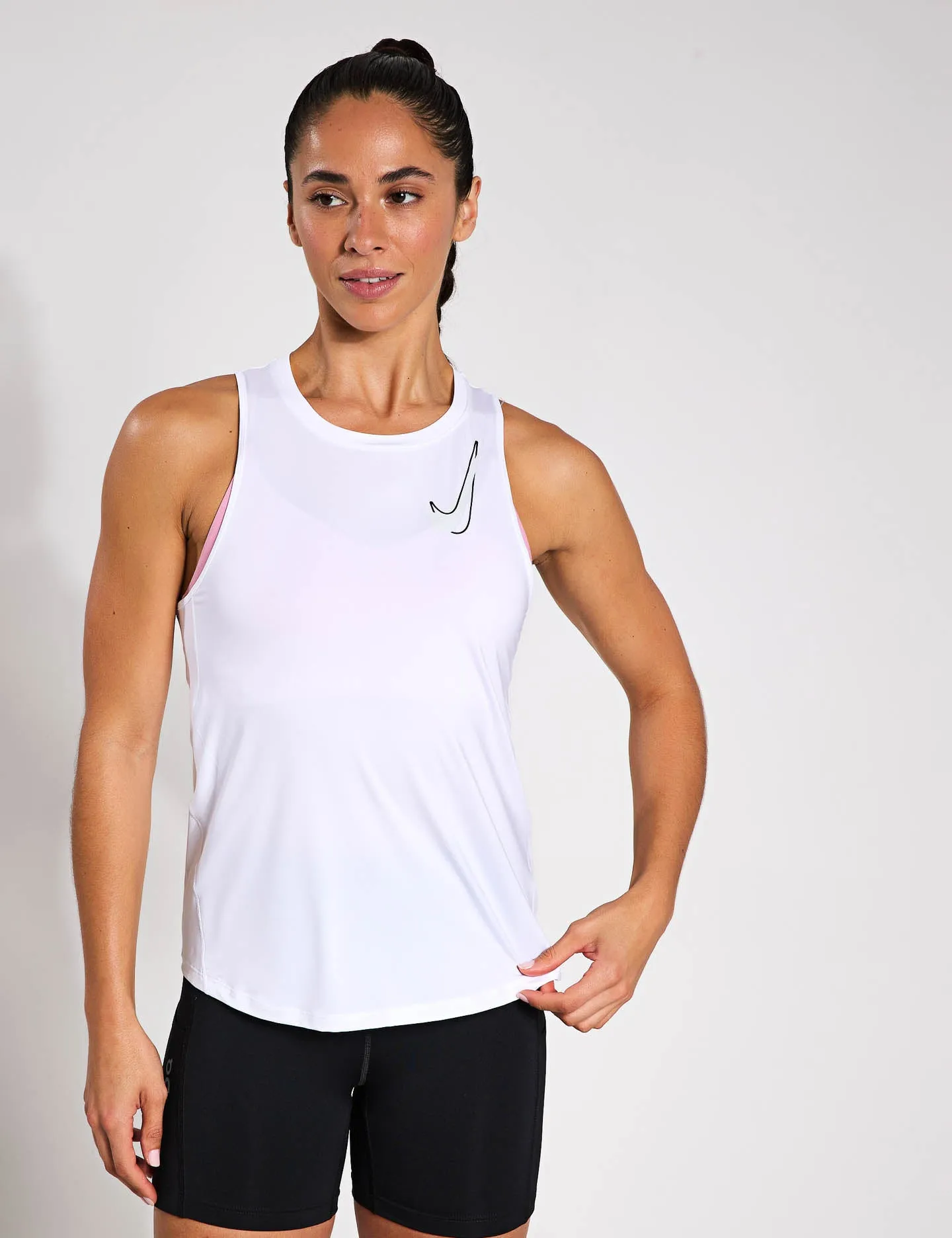 One Swoosh Dri-FIT Running Tank Top - White