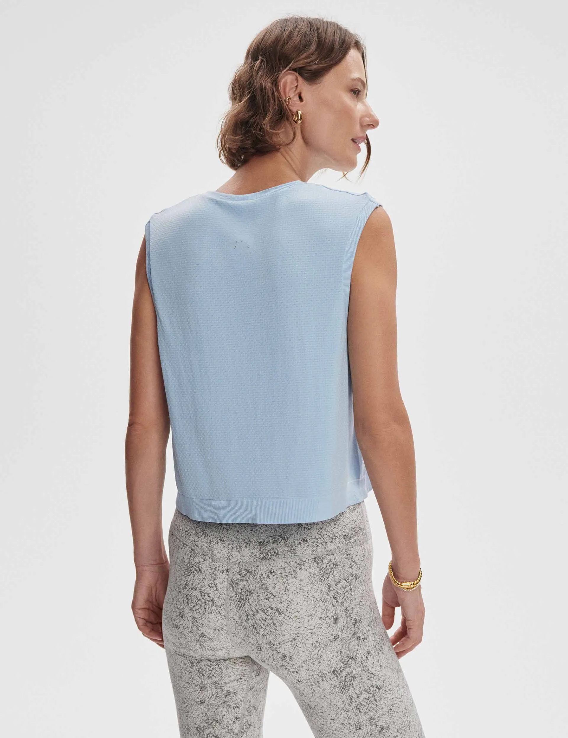 Page Seamless Crop Tank - Cashmere Blue