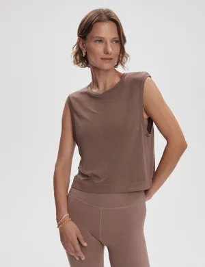 Page Seamless Crop Tank - Deep Taupe
