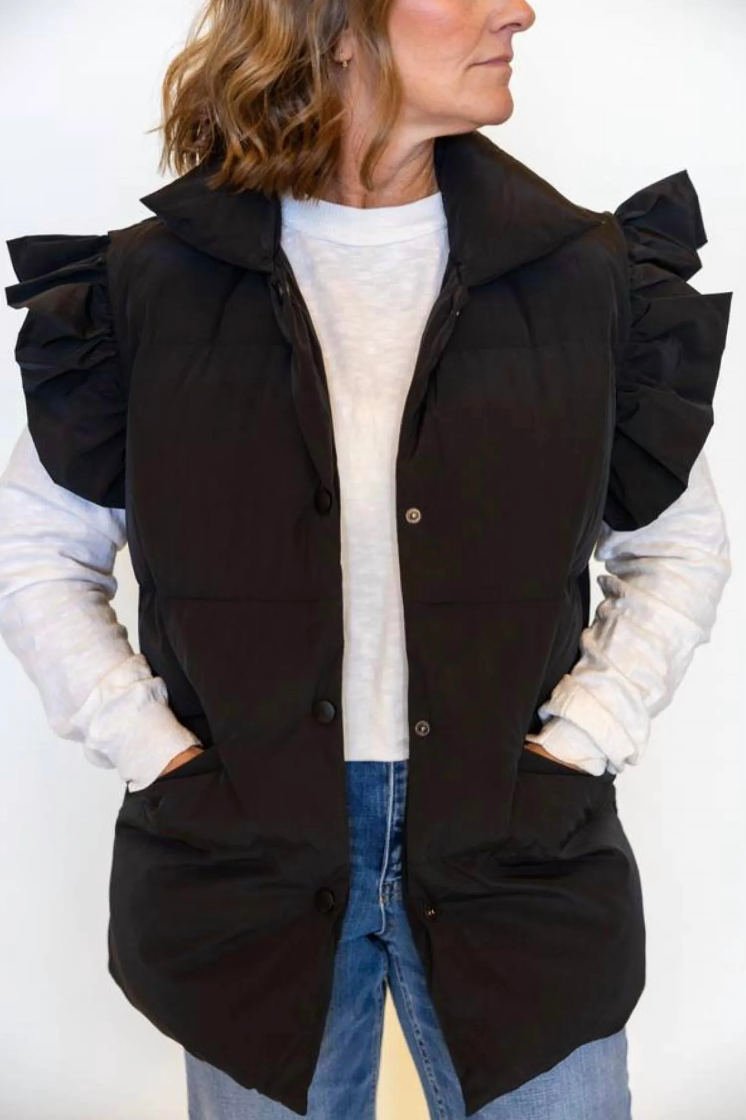 Perfect Puffer Vest In Black