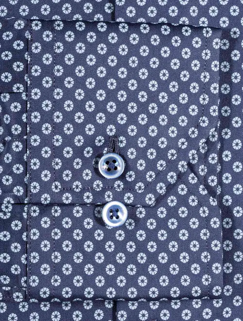 Pinwheel Slimline Shirt Navy