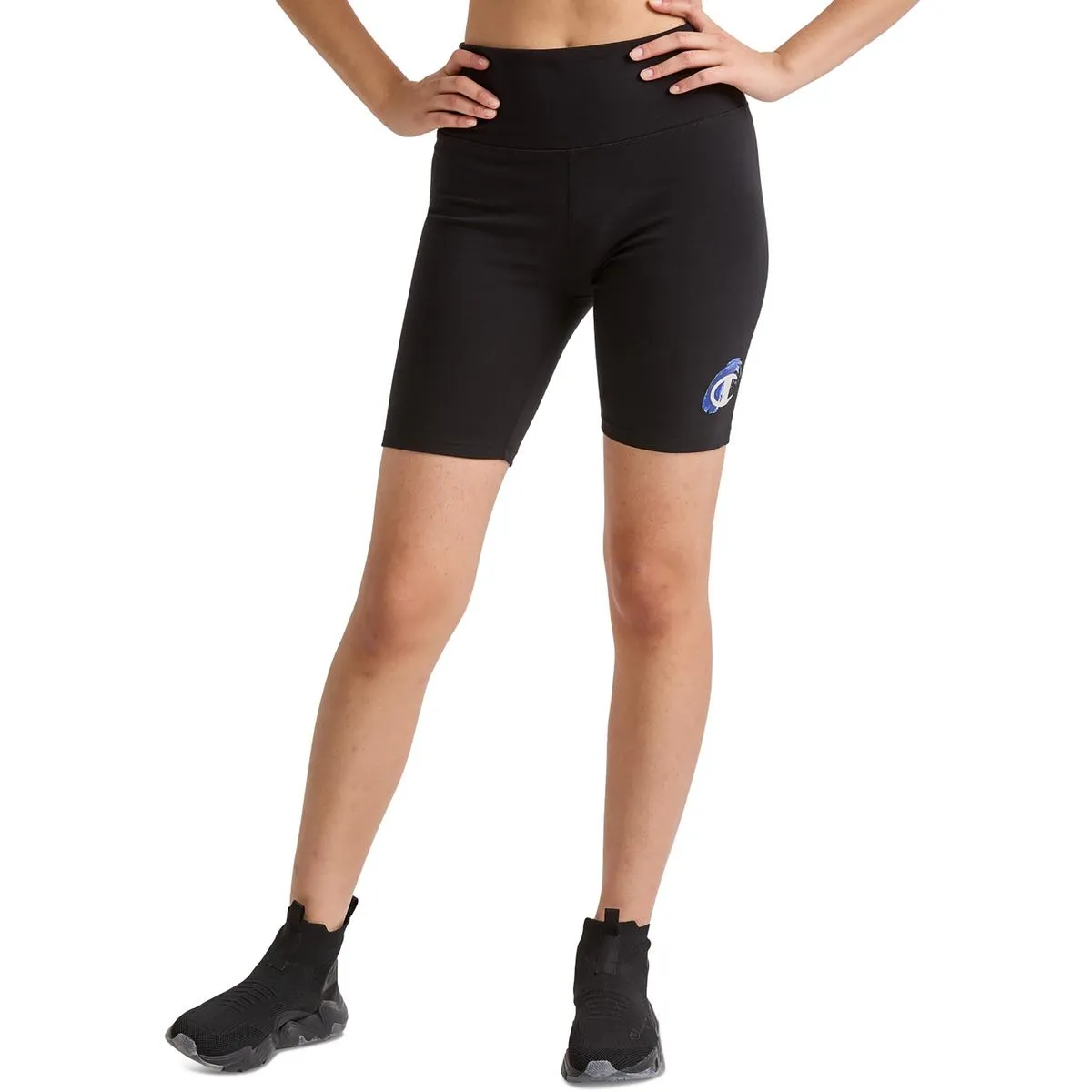 Plus Womens High Rise Fitness Bike Short