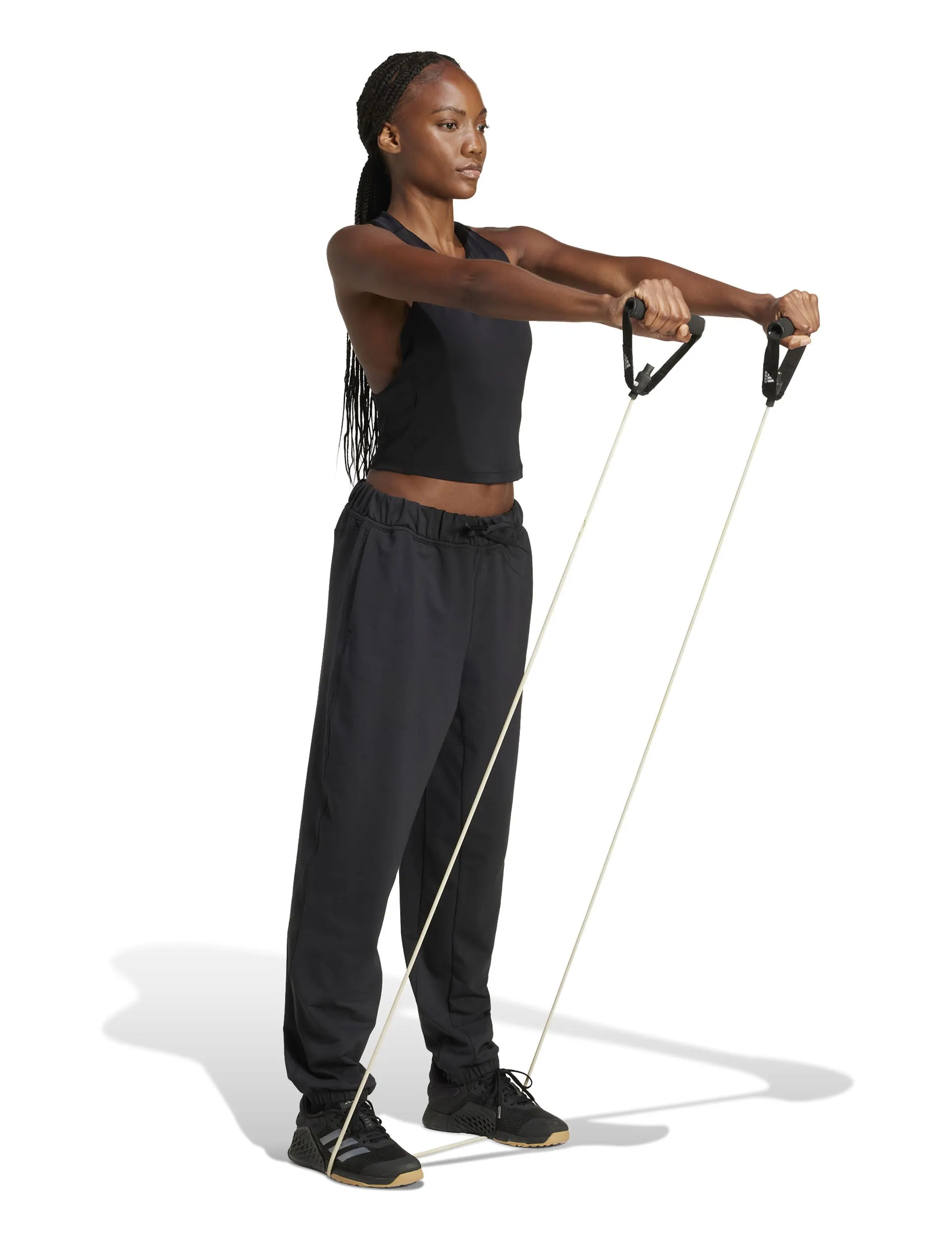 Power 3-Stripes Racerback Bra Tank Top - Black