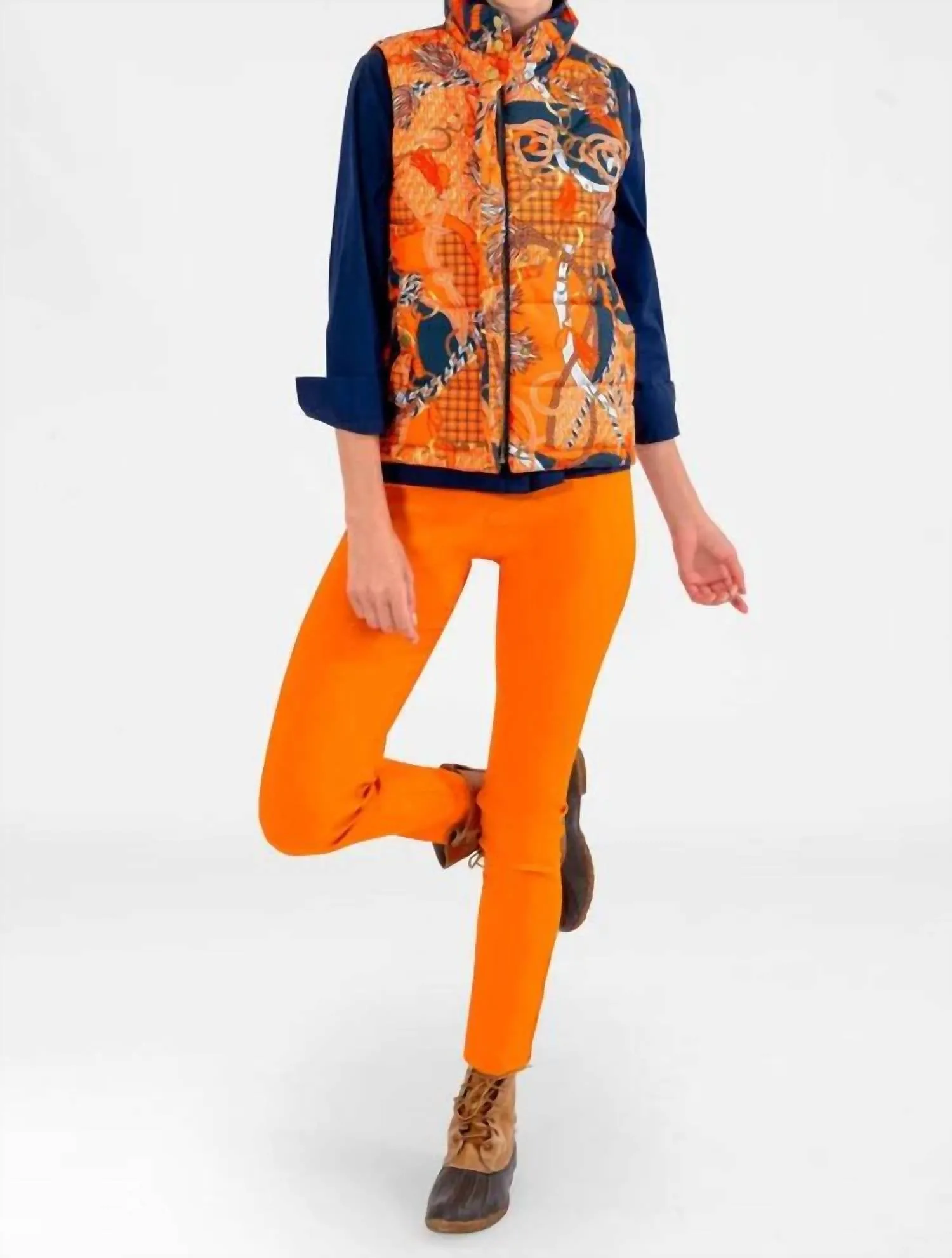 Puffer Vest Ditto In Orange