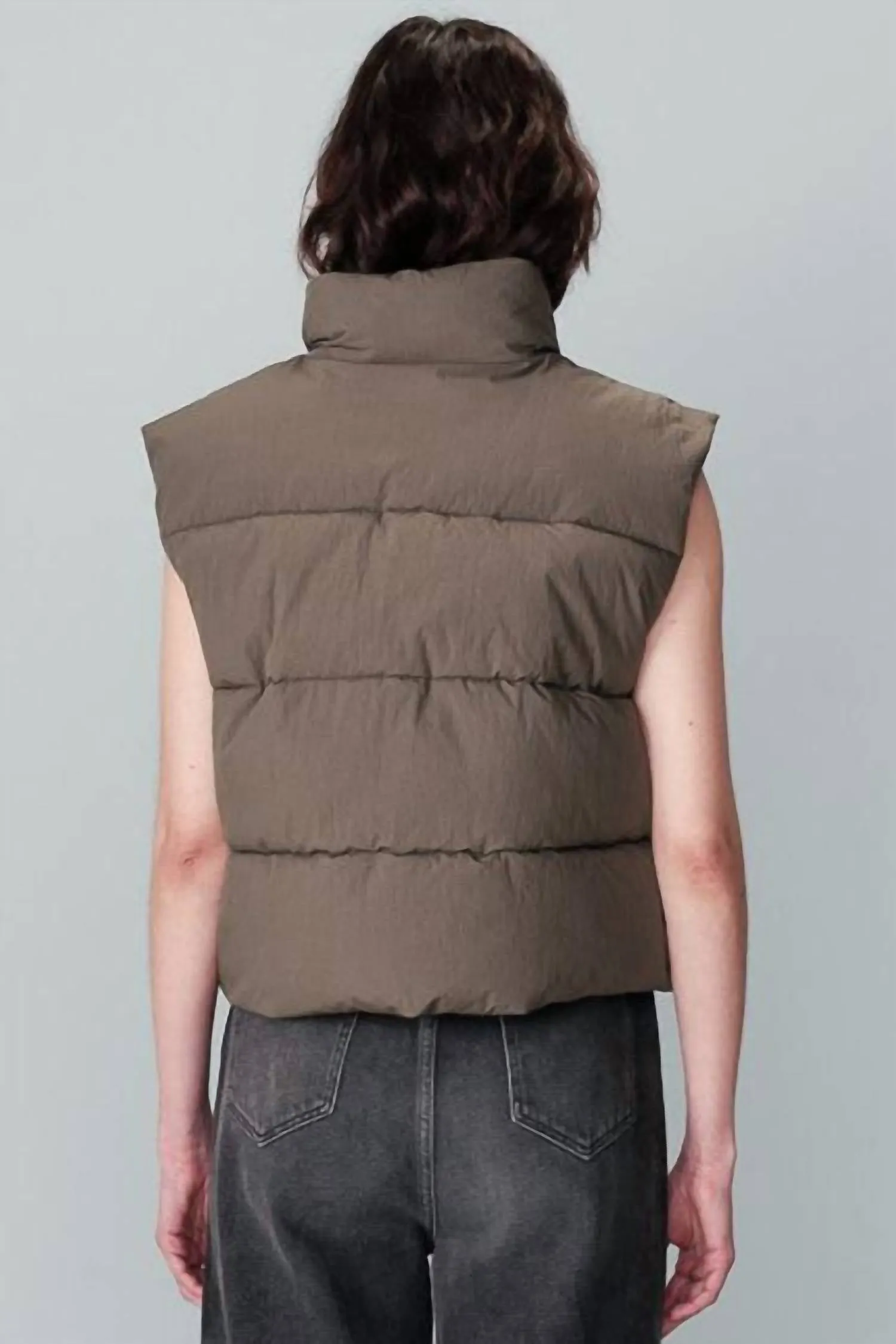 Puffer Vest In Olive