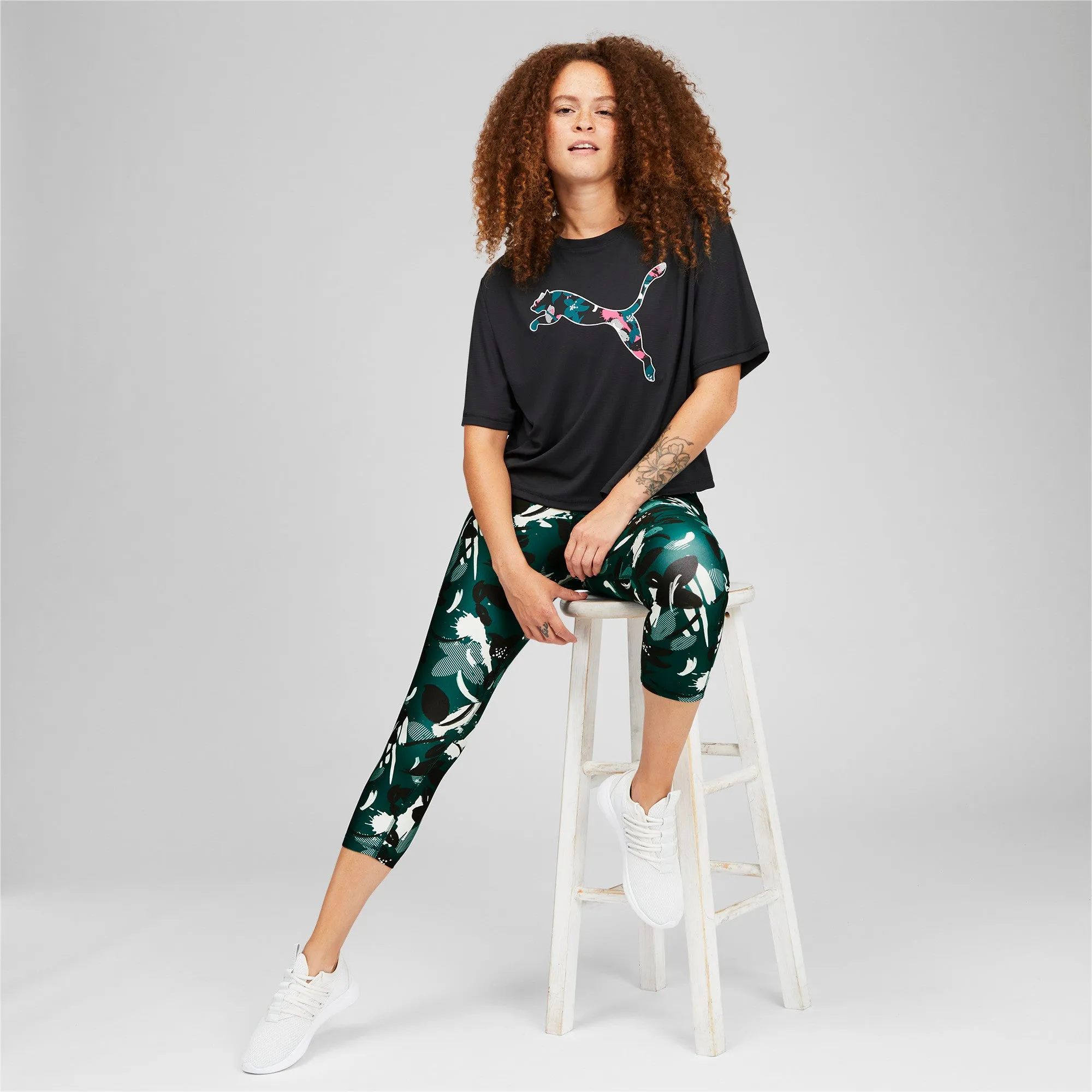 PUMA Women's Train AOP 3/4 Leggings
