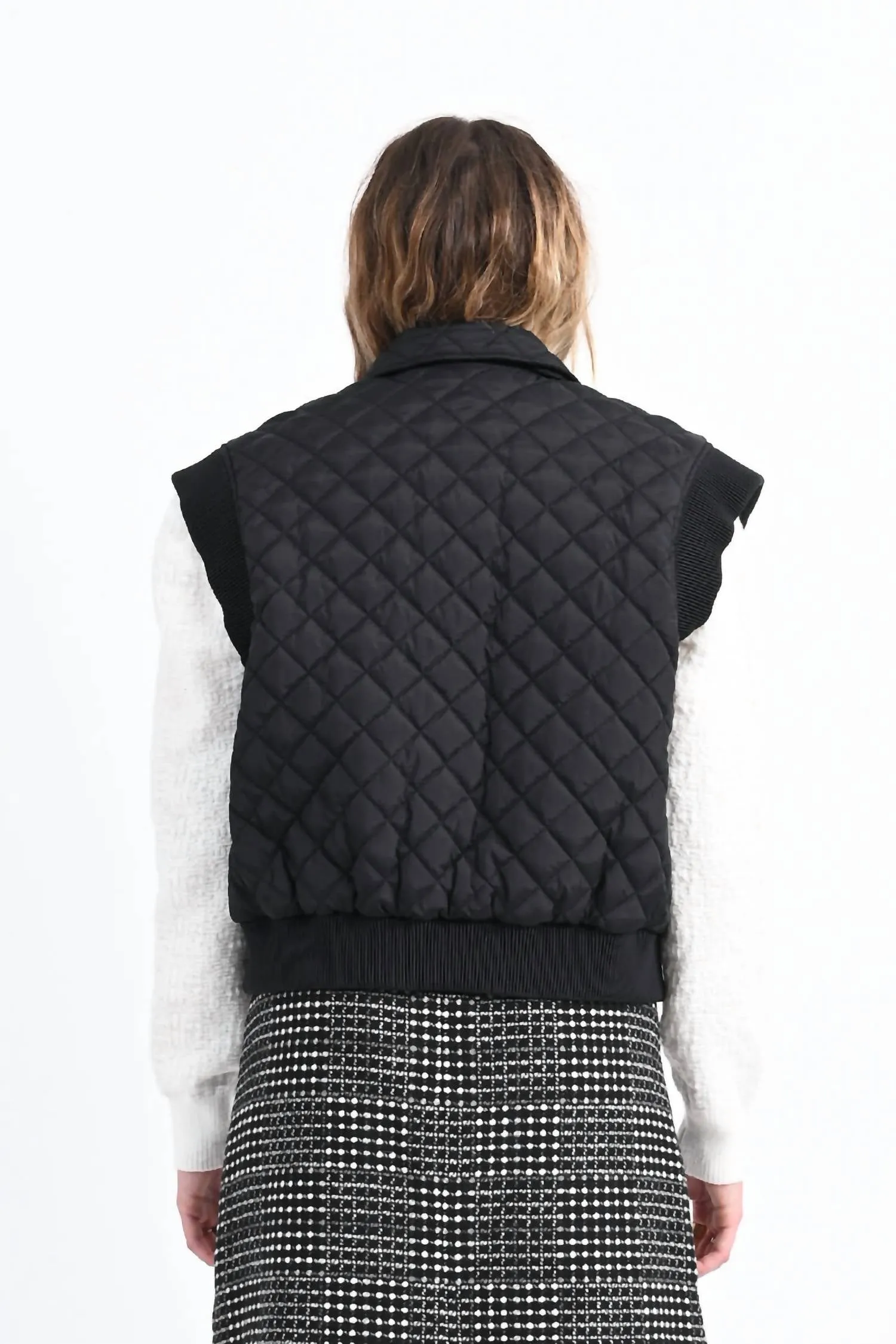 Quilted Vest In Black
