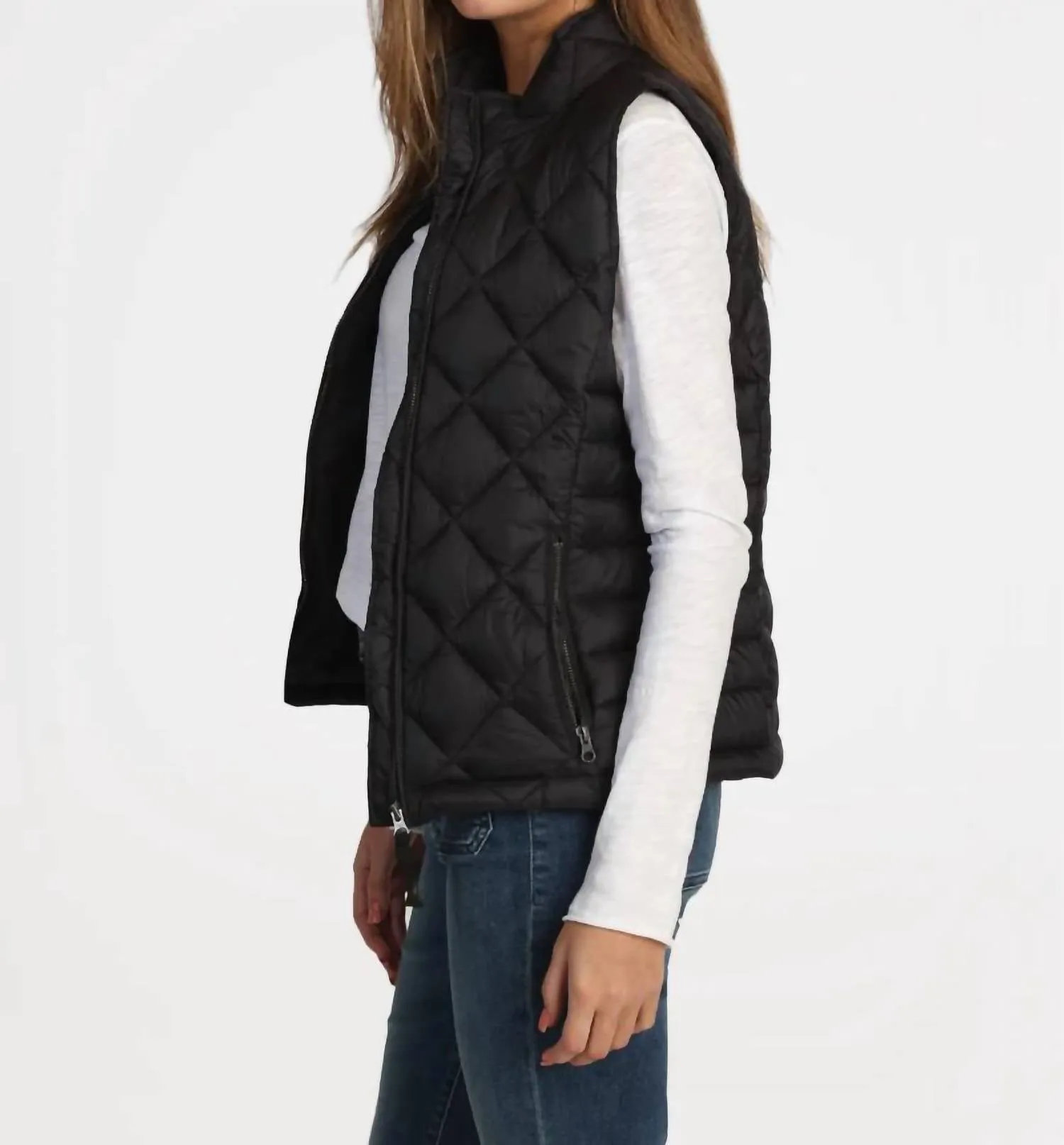 Quilted Vest In Black
