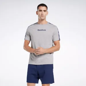 Reebok Men's Identity Vector Tape T-Shirt Grey Reebok