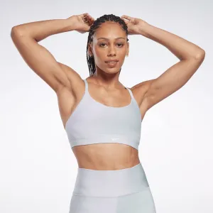 Reebok Women's Yoga Strappy Sports Bra Purple Reebok
