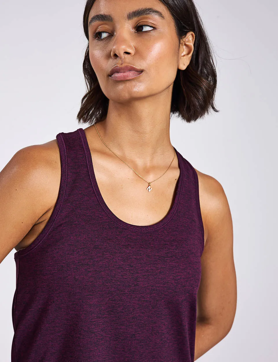 ReSet Relaxed Tank - Plum Heather