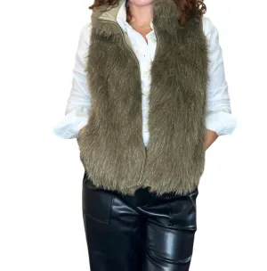 Reversible Vest In Olive