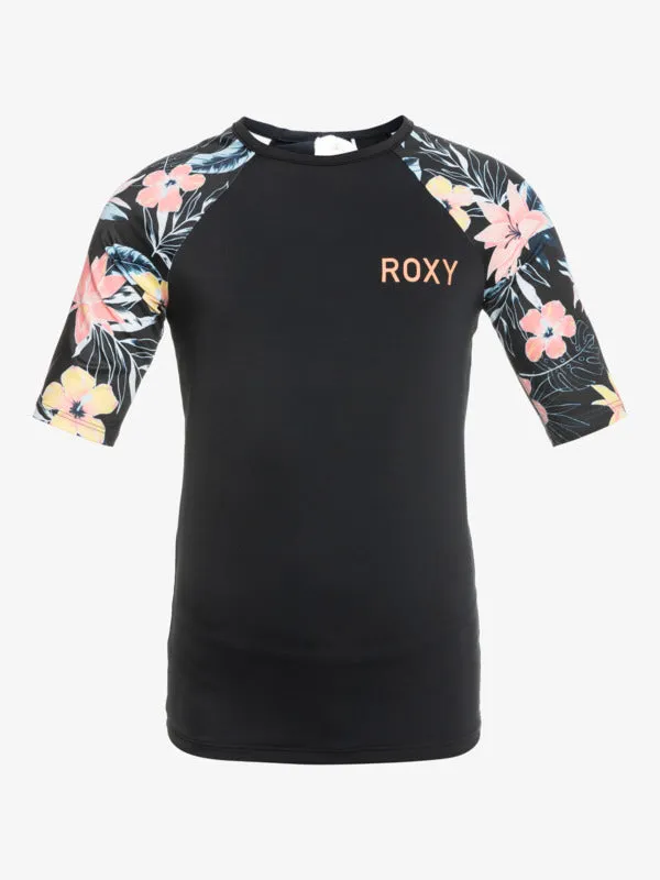 Roxy Printed - 3/4 Sleeve Upf 50 Rash Vest For Girls 8-16