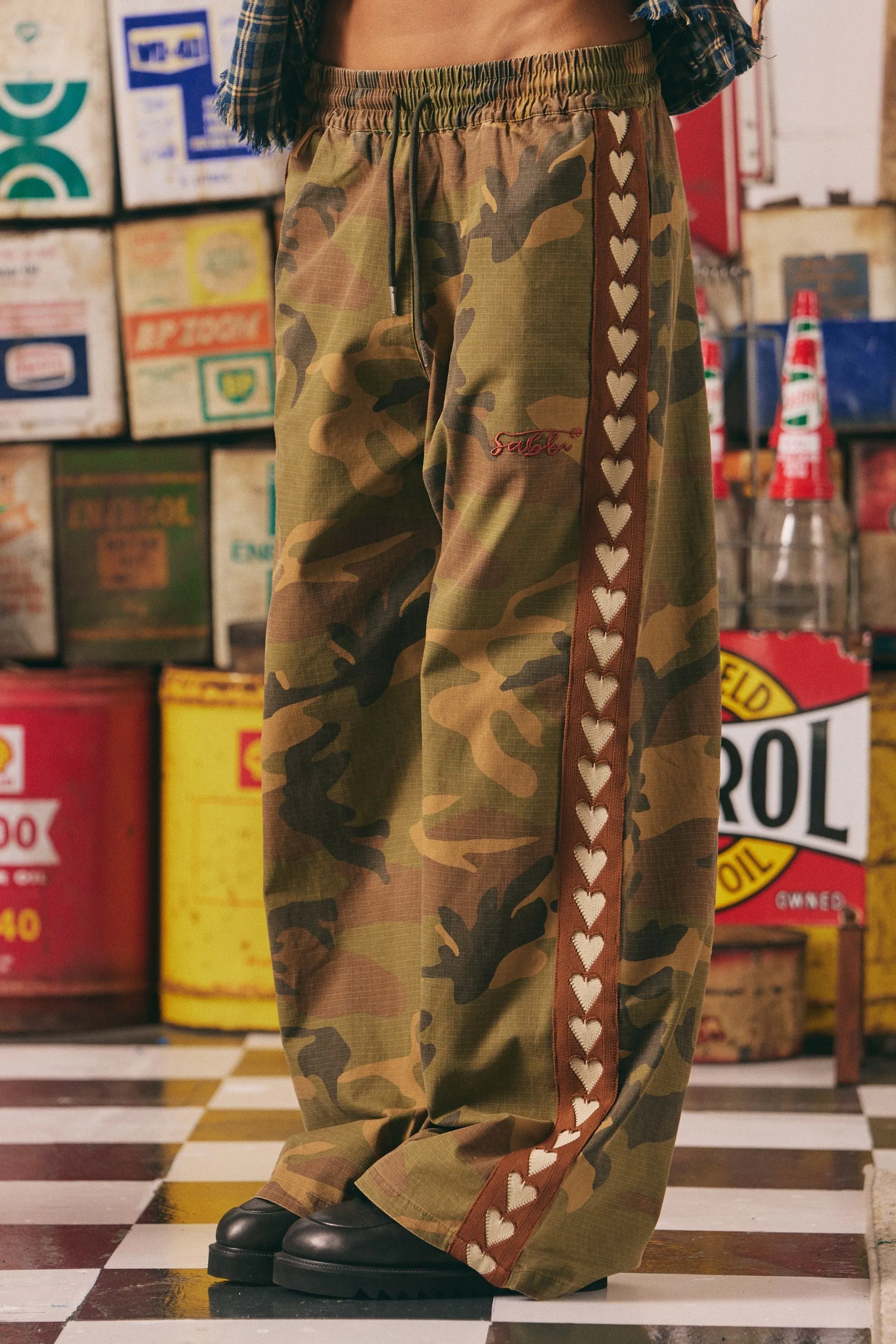 SABBI Raving Hearts Ripstop Camo Pants