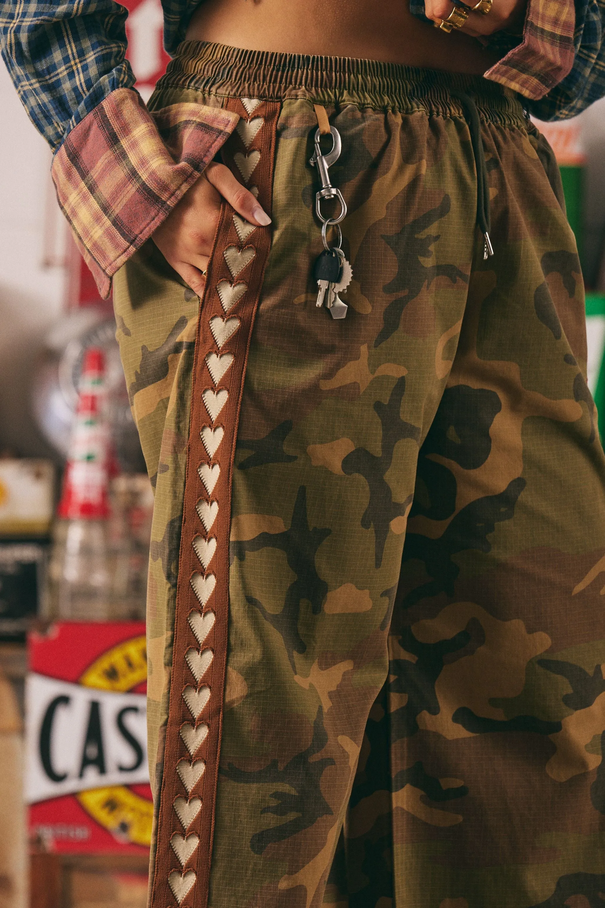 SABBI Raving Hearts Ripstop Camo Pants