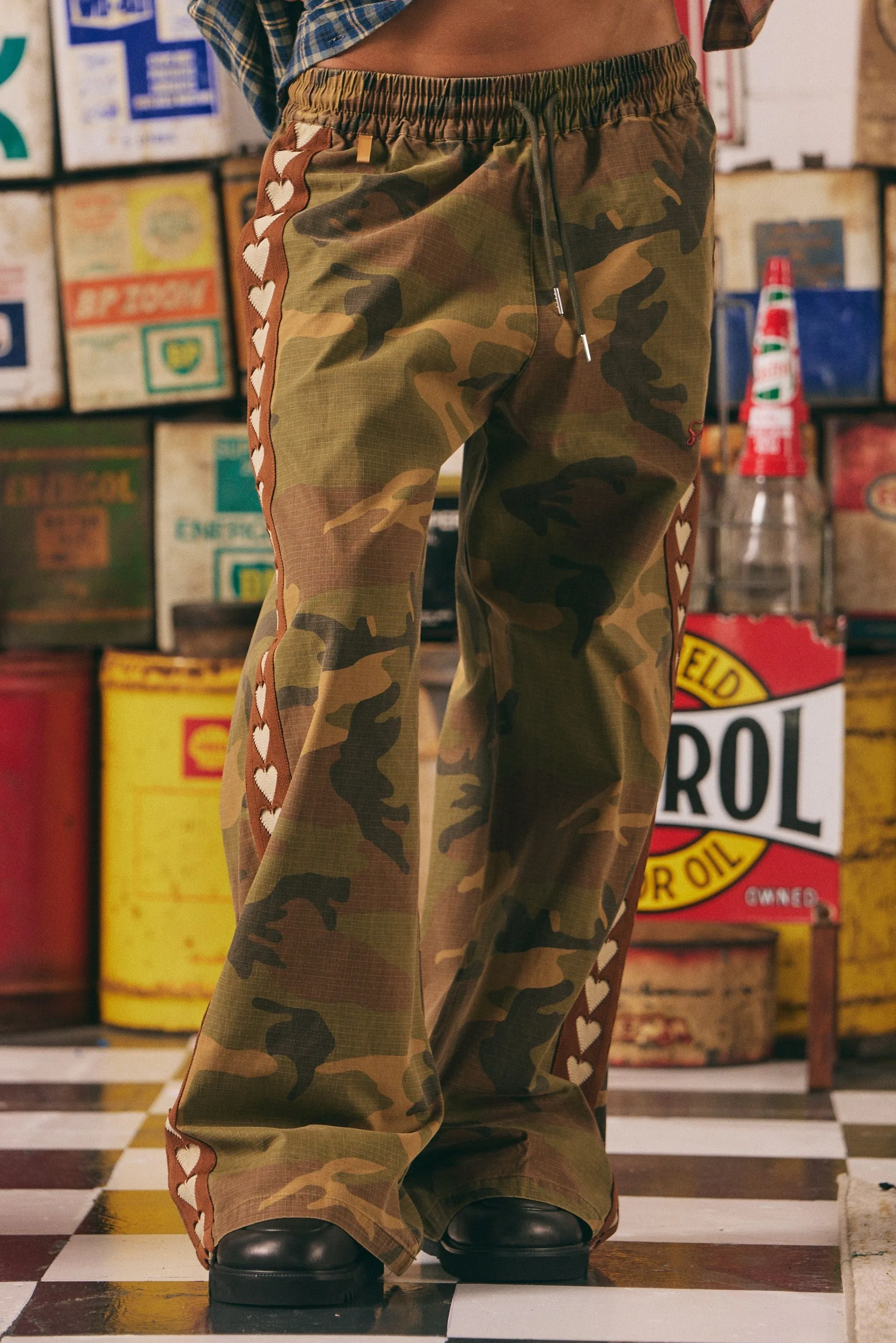 SABBI Raving Hearts Ripstop Camo Pants