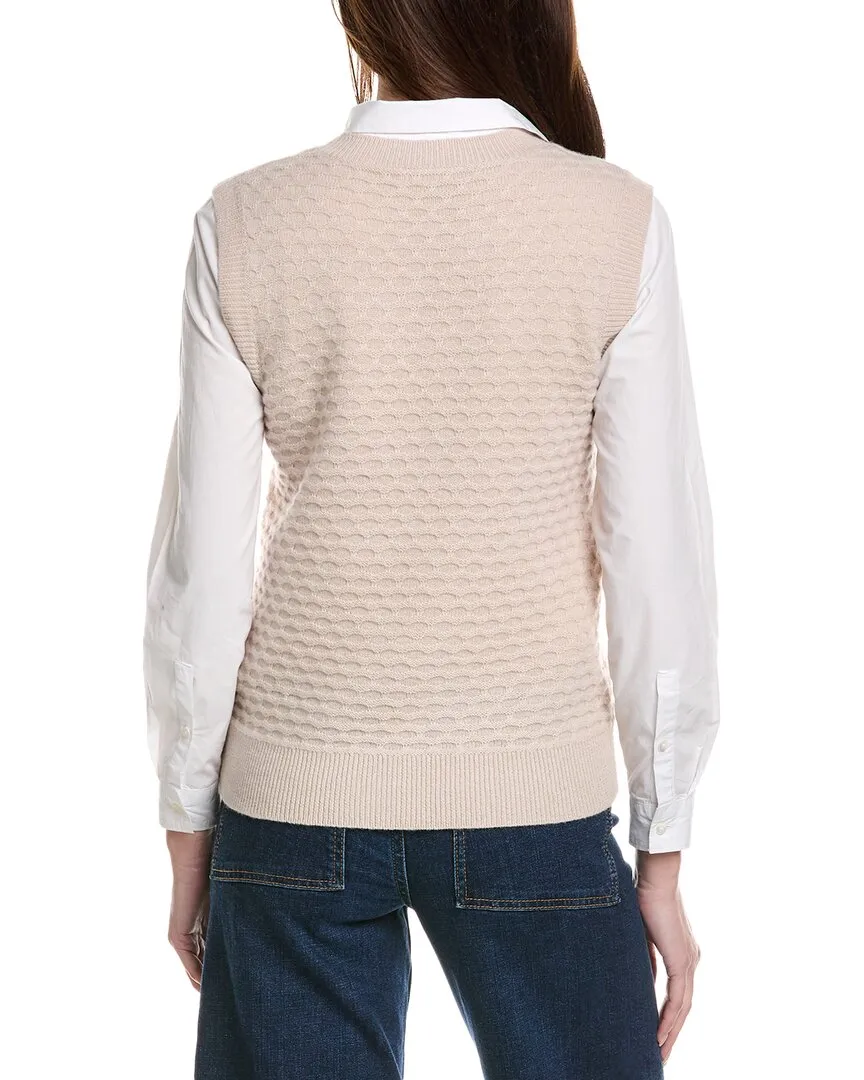 Sail to Sable Textured Wool Sweater Vest