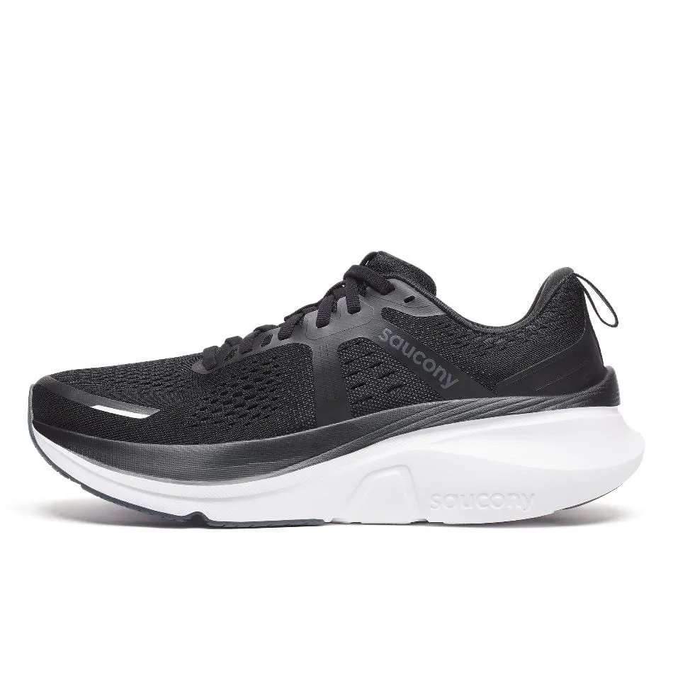 Saucony Men's Guide 18 Running Shoes in Black/White SS25 Shoes_Saucony