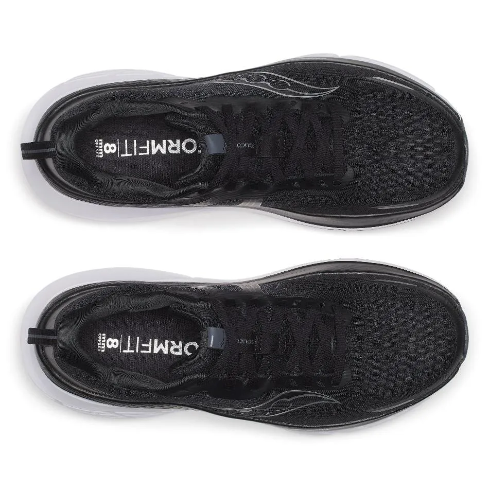 Saucony Men's Guide 18 Running Shoes in Black/White SS25 Shoes_Saucony