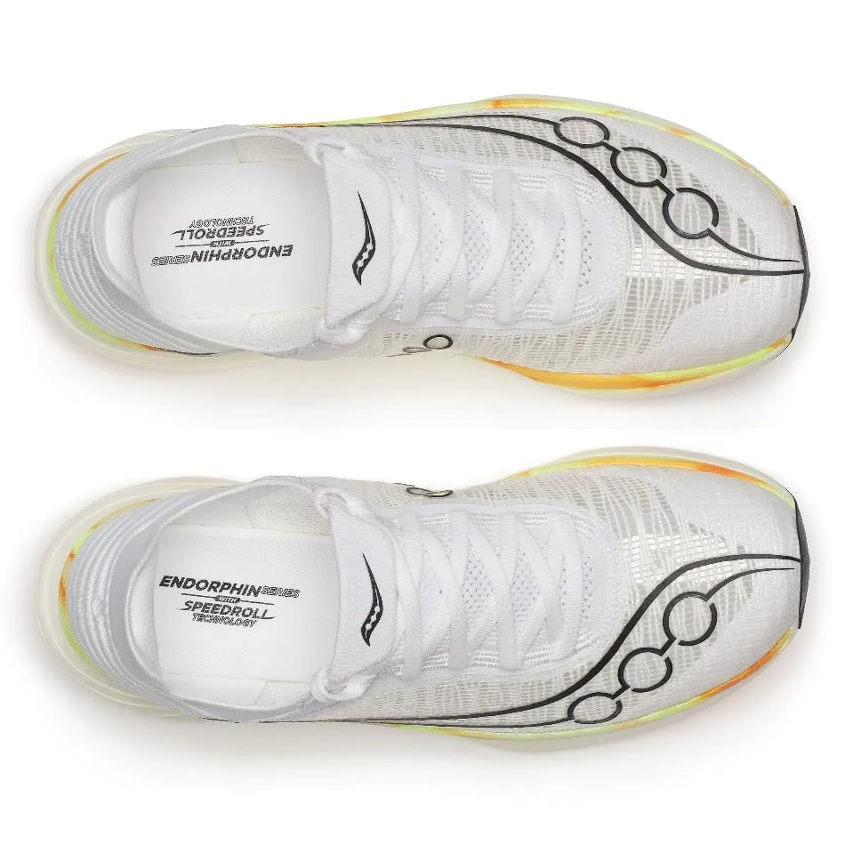 Saucony Unisex Endorphin Elite 2 Running Shoes in White/Peel SS25 Shoes_Saucony