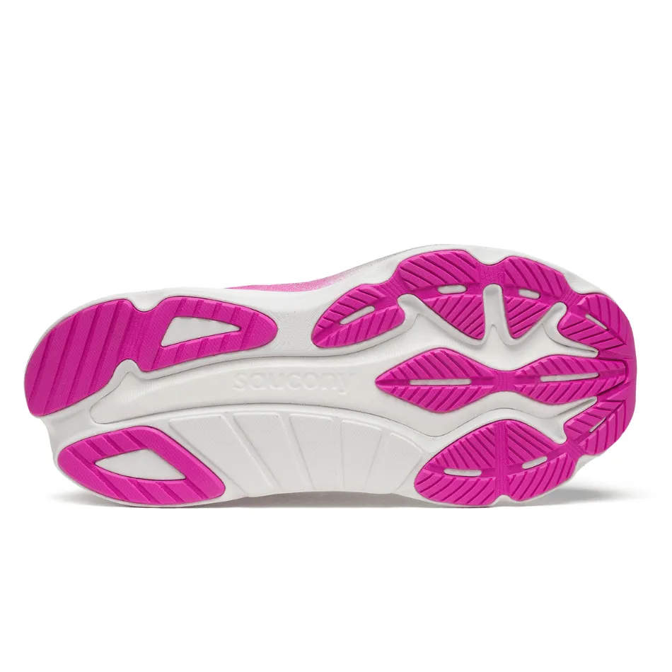 Saucony Women's Hurricane 24 Running Shoes in Navy/Fuchsia SS25 Shoes_Saucony