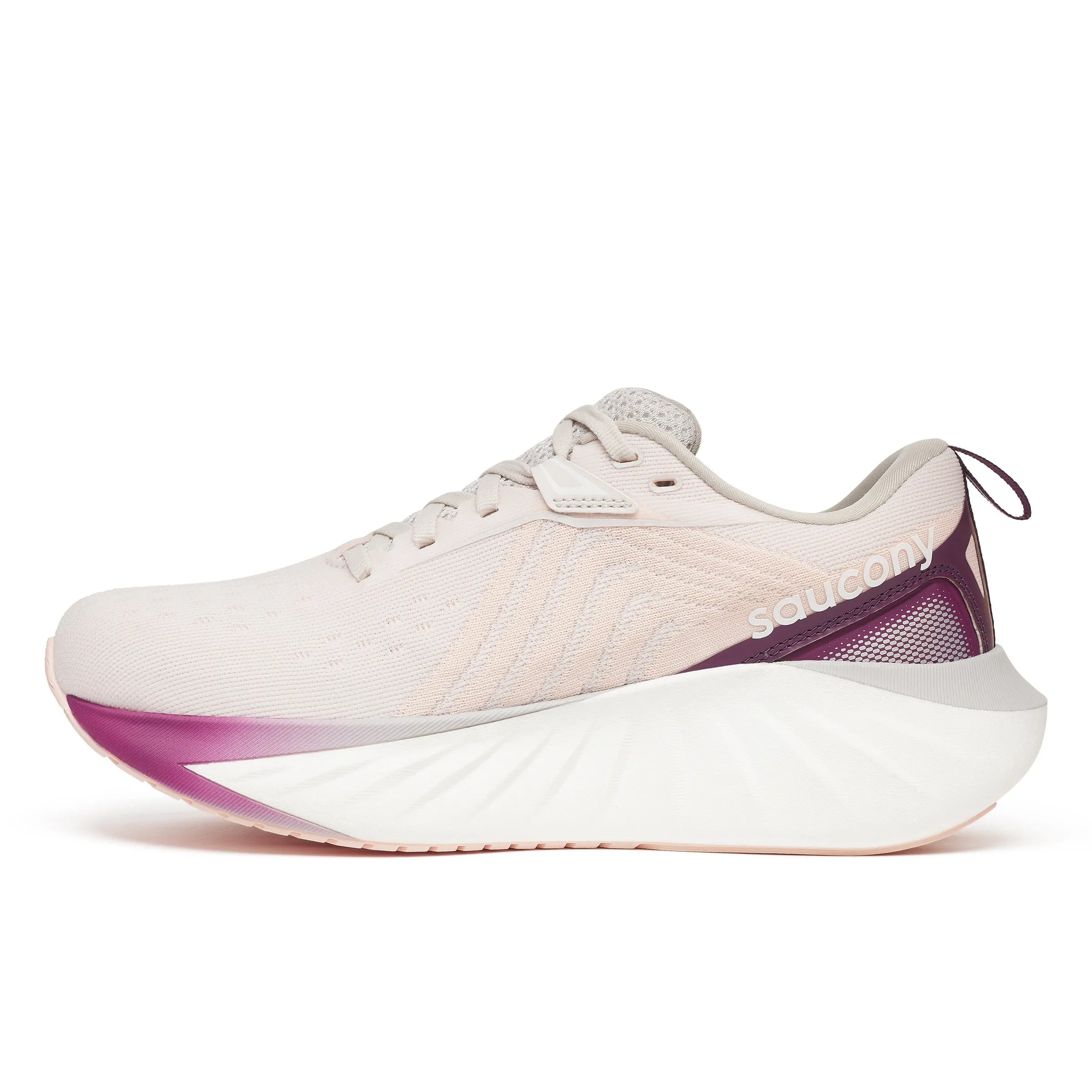 Saucony Women's Triumph 22 Running Shoes in Moon/Eggplant AW24 Shoes_Saucony