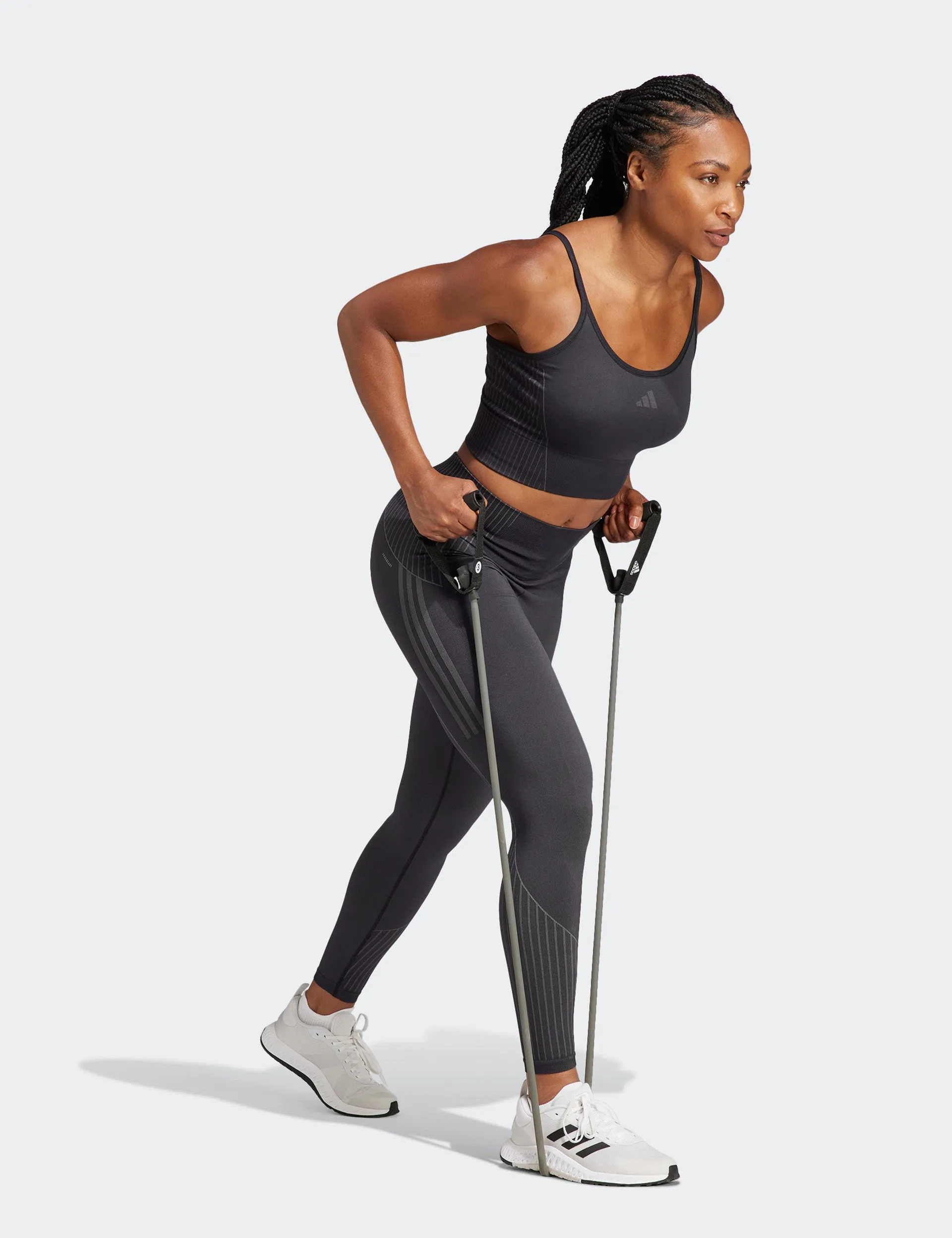 Seamless Branded 7/8 Leggings - Black