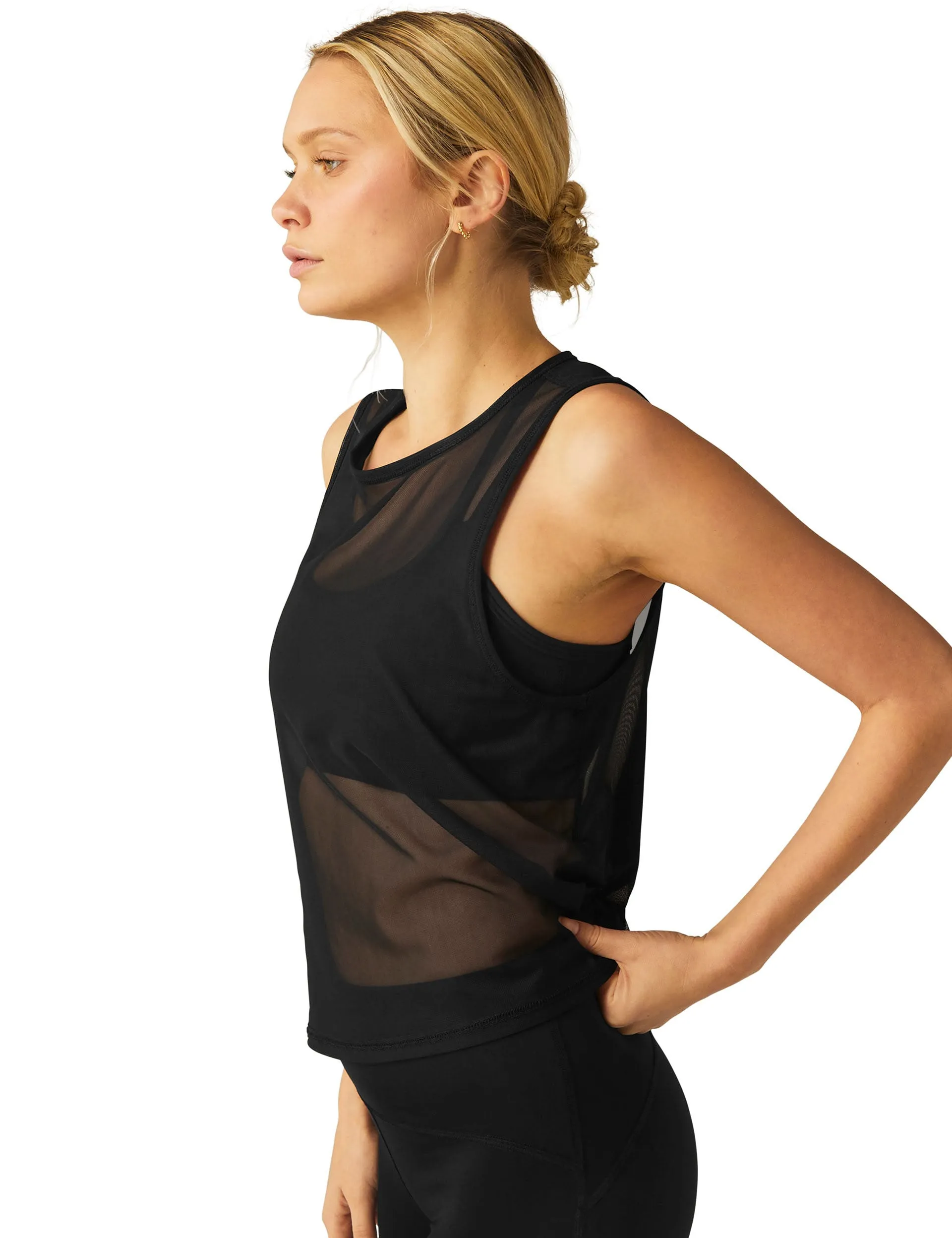 Show Off Mesh Tank - Darkest Night