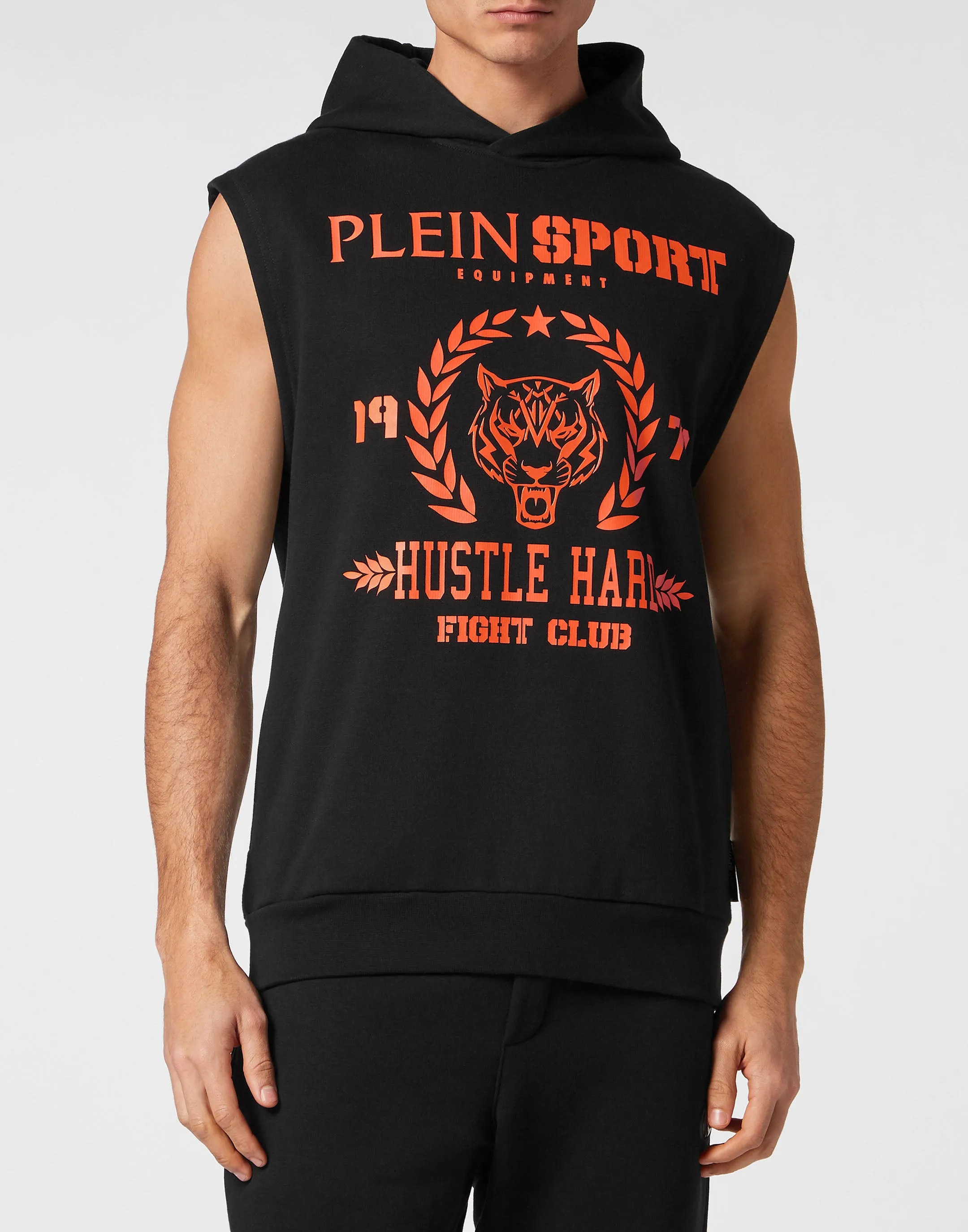 Sleeveless Hoodie sweatshirt Tiger