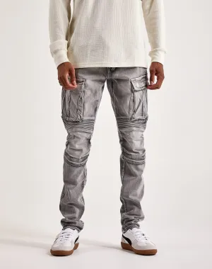 Smoke Rise Denim Moto Cargo Pants