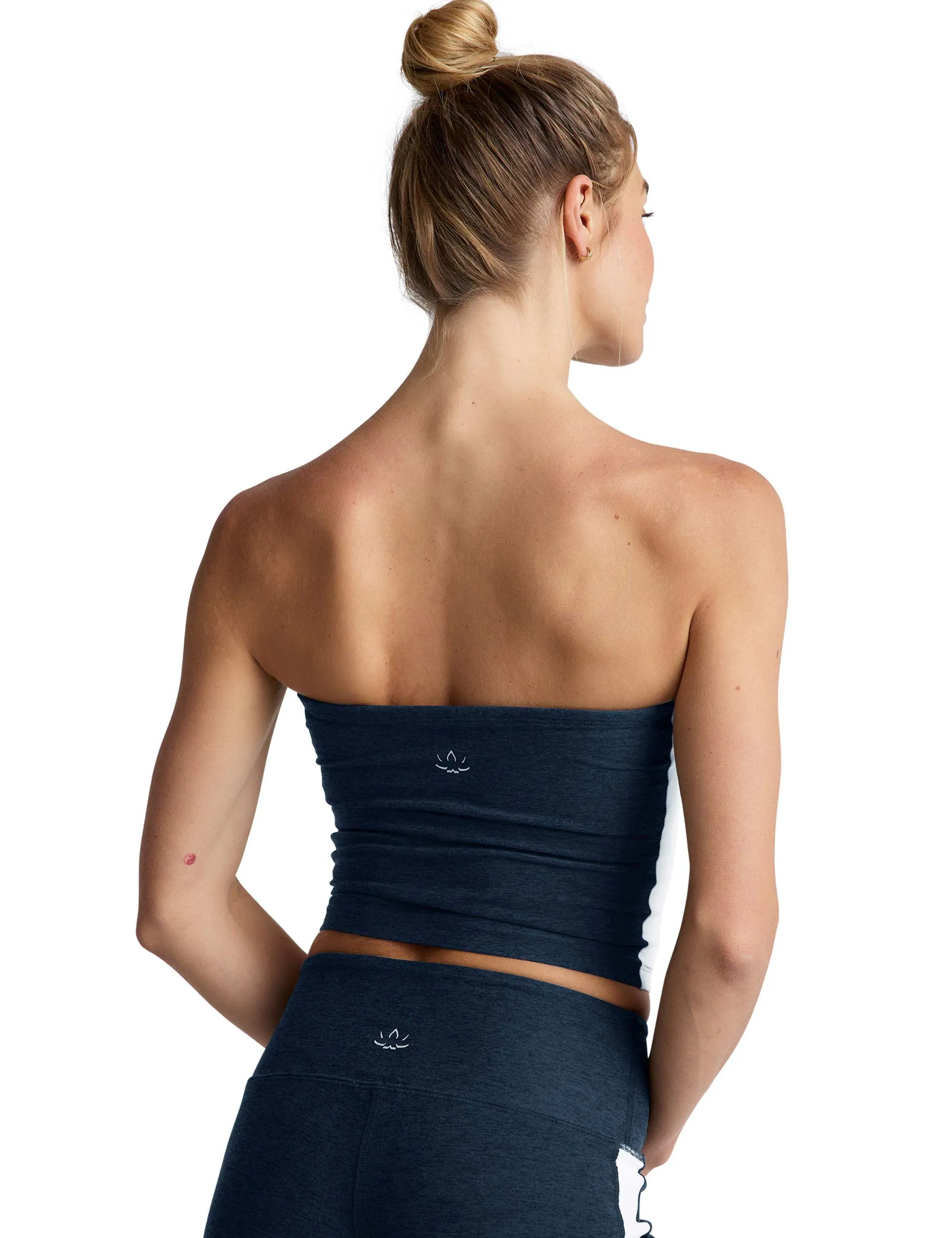 Spacedye Strapless Stripe Top - Nocturnal Navy/Cloud White