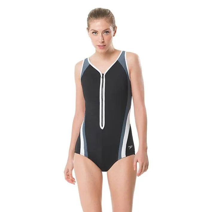 Speedo Endurance  Plunge Zip Contour Womens's Swimsuit