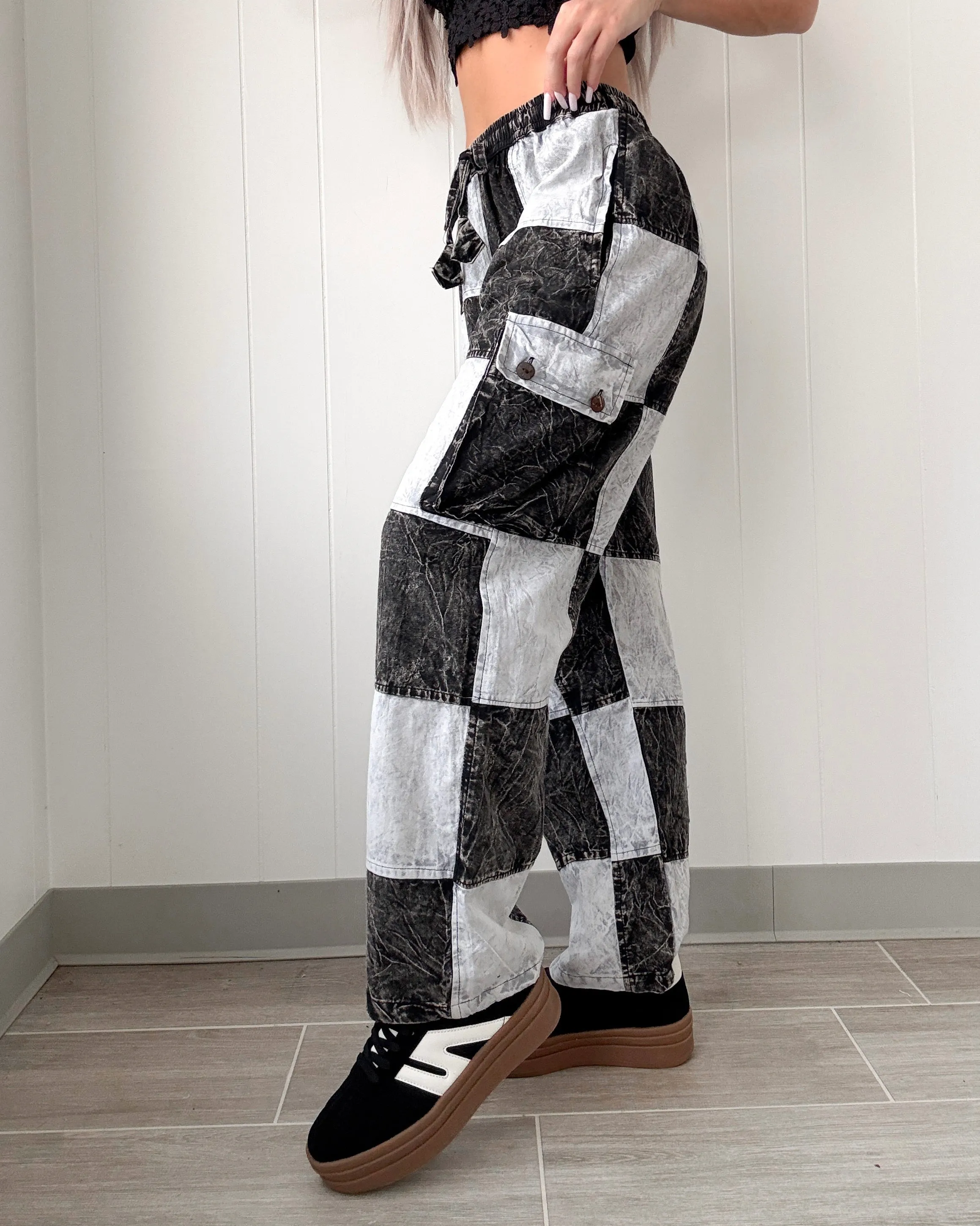 Street Sweetheart Checkered Cargo Pants