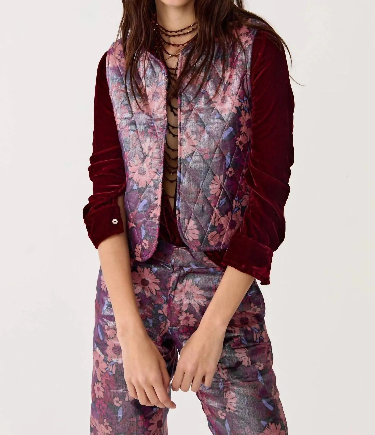 Sumac Vest In Gerbera Print