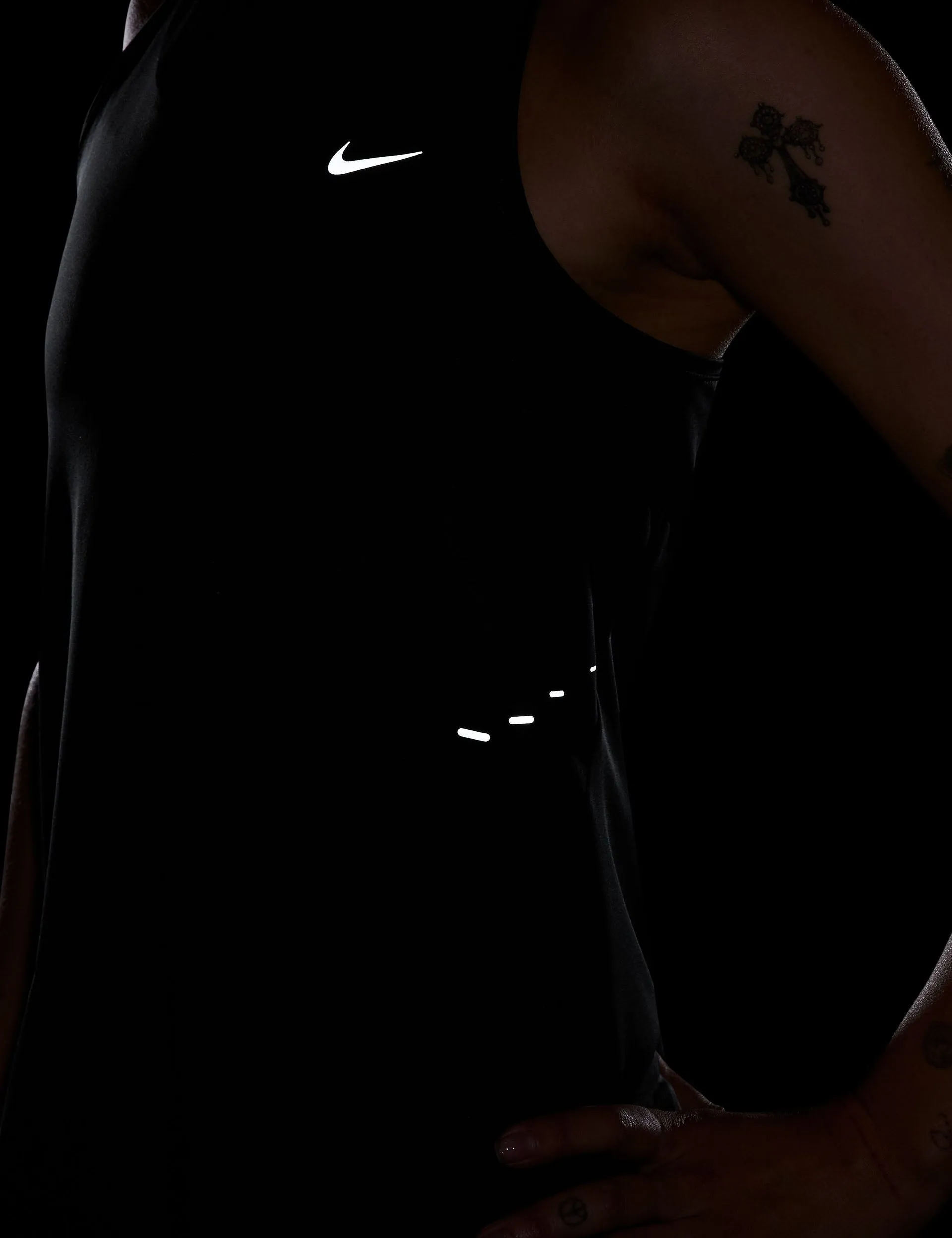 Swift Dri-FIT Running Tank Top - Black/Reflective Silver