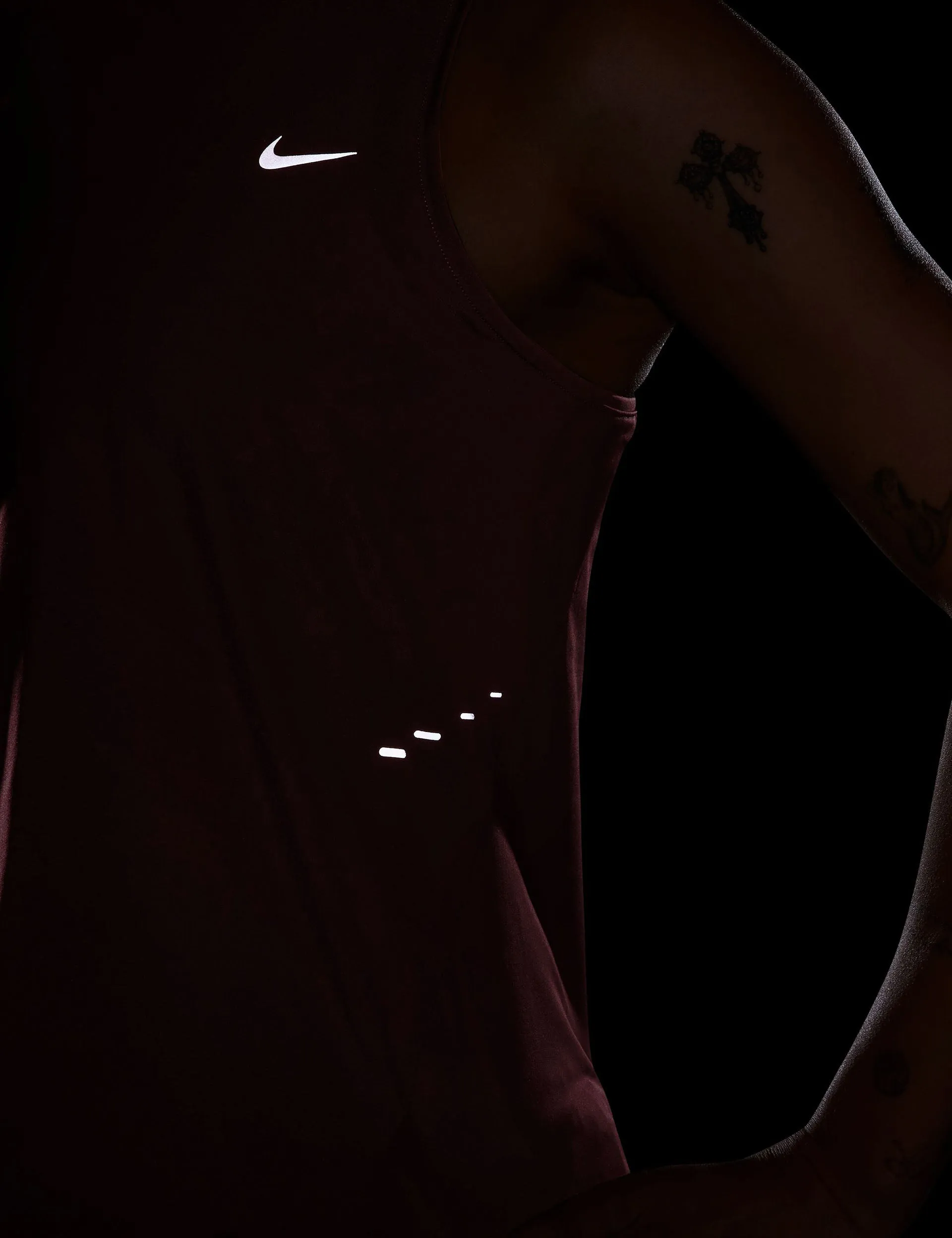 Swift Dri-FIT Running Tank Top - Light Crimson/Reflective Silver