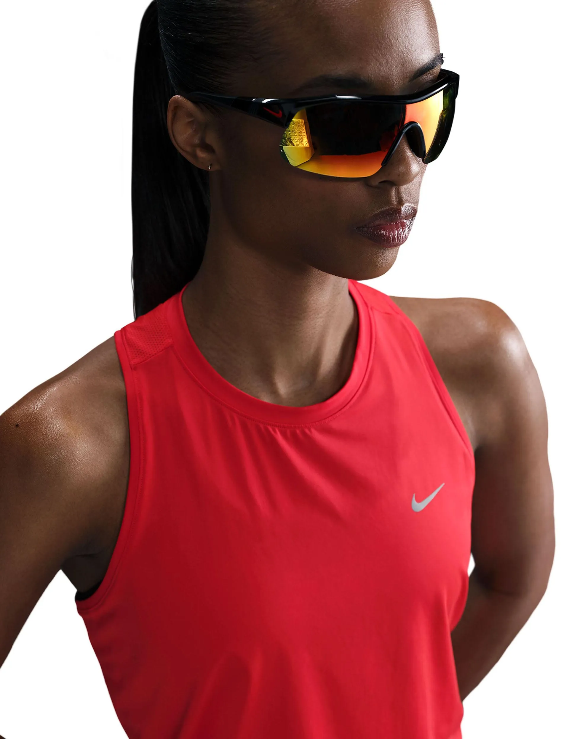 Swift Dri-FIT Running Tank Top - Light Crimson/Reflective Silver