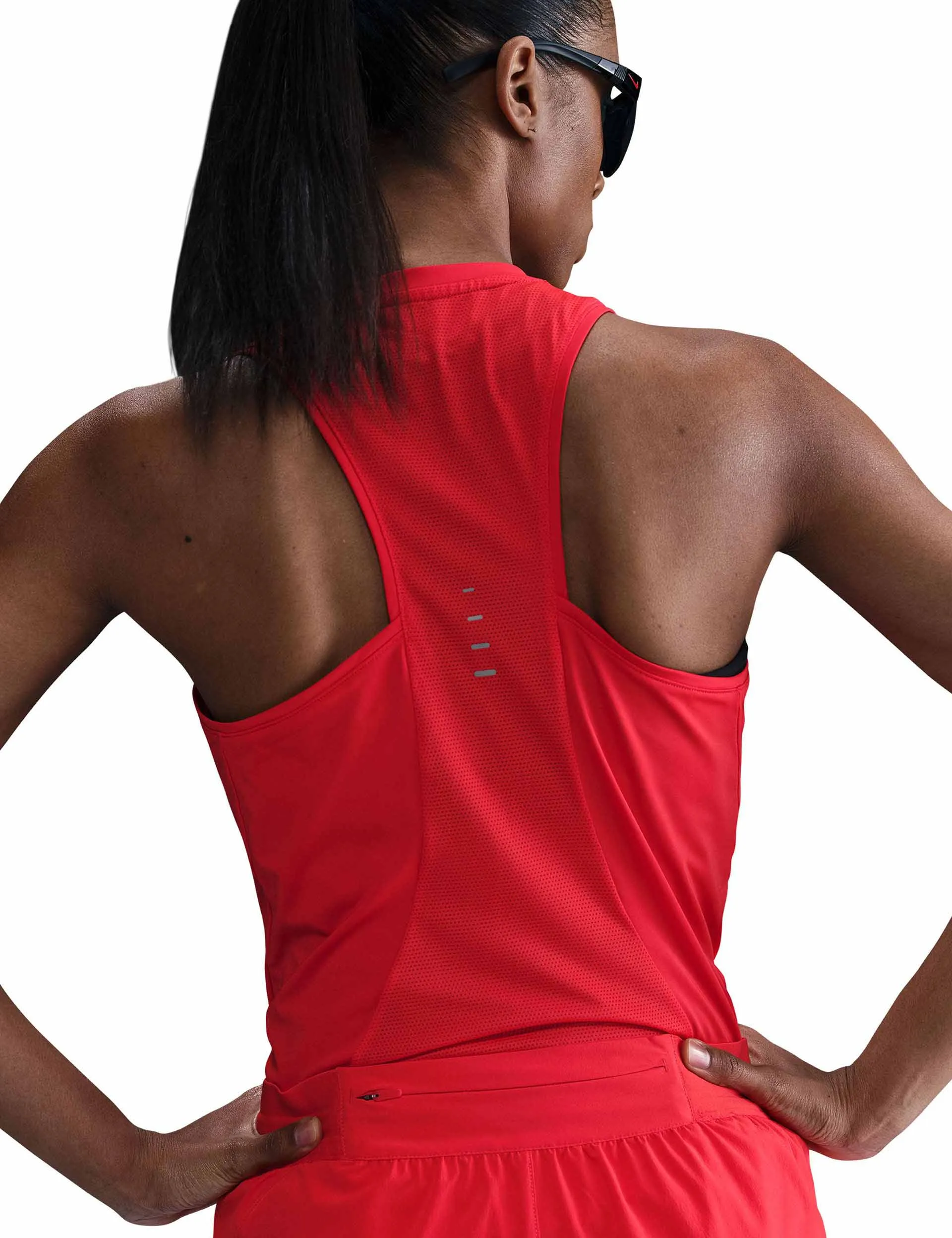 Swift Dri-FIT Running Tank Top - Light Crimson/Reflective Silver
