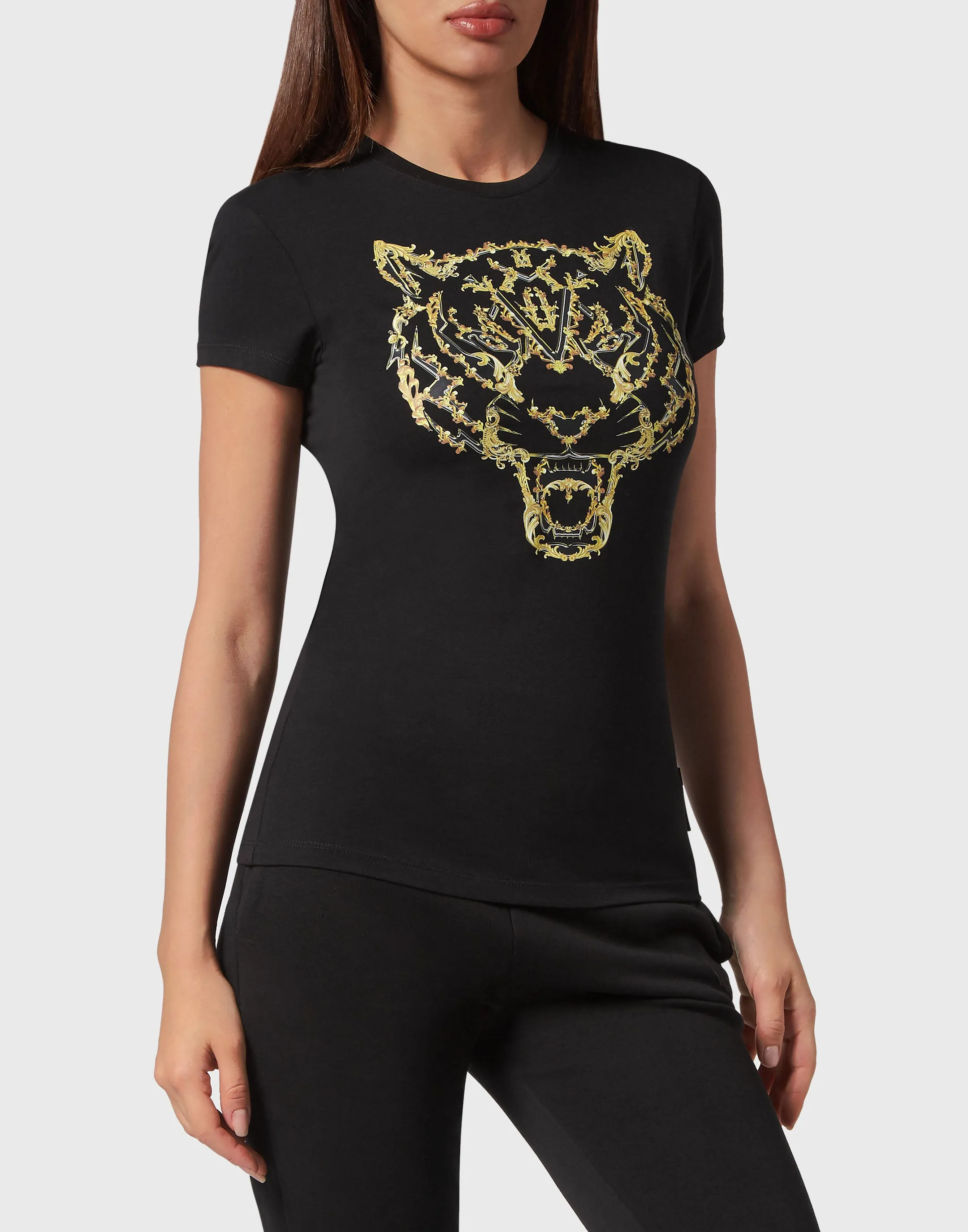 T-shirt Round Neck Sexy Pure Fit Tiger