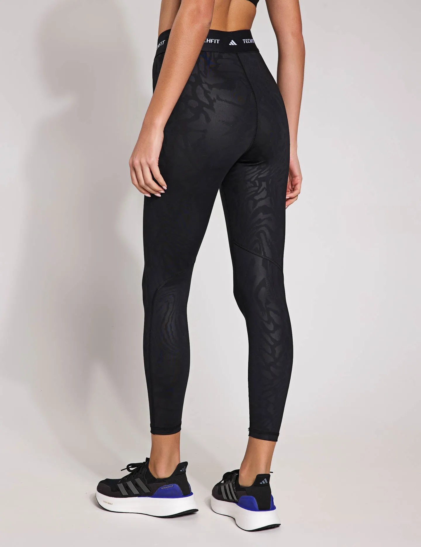 Techfit Printed 7/8 Leggings - Black